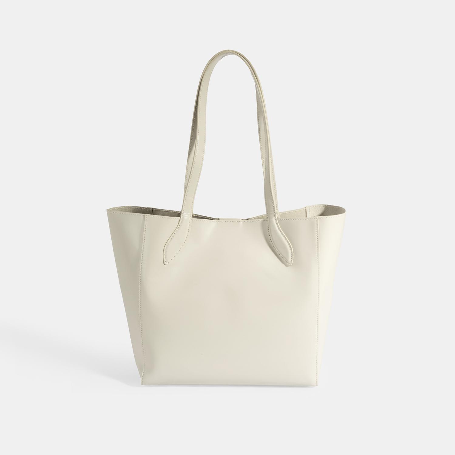 Kadın Beyaz Deri Omuz Çantası