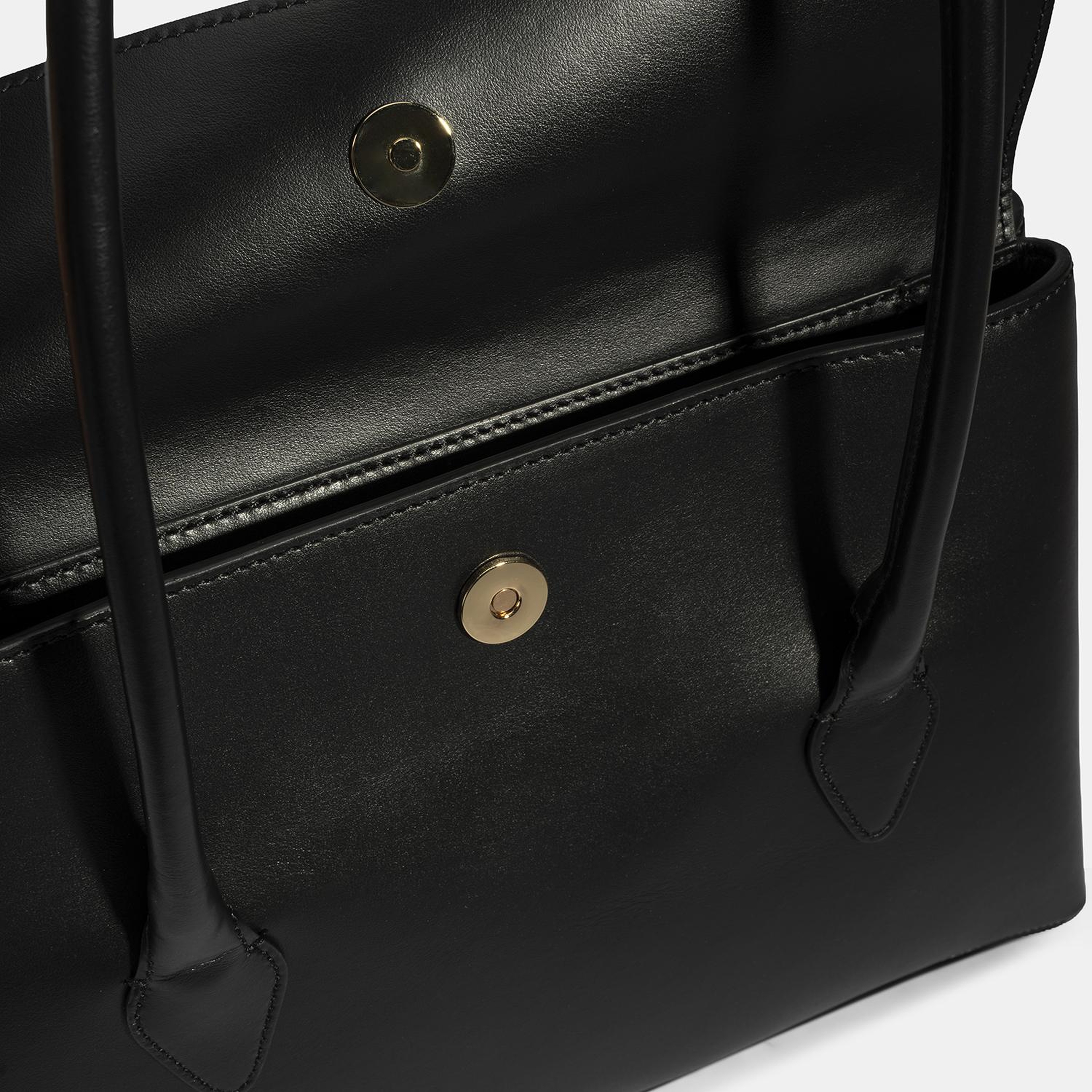 DESA Kadın Siyah Monogram Baskılı Deri Omuz Çantası