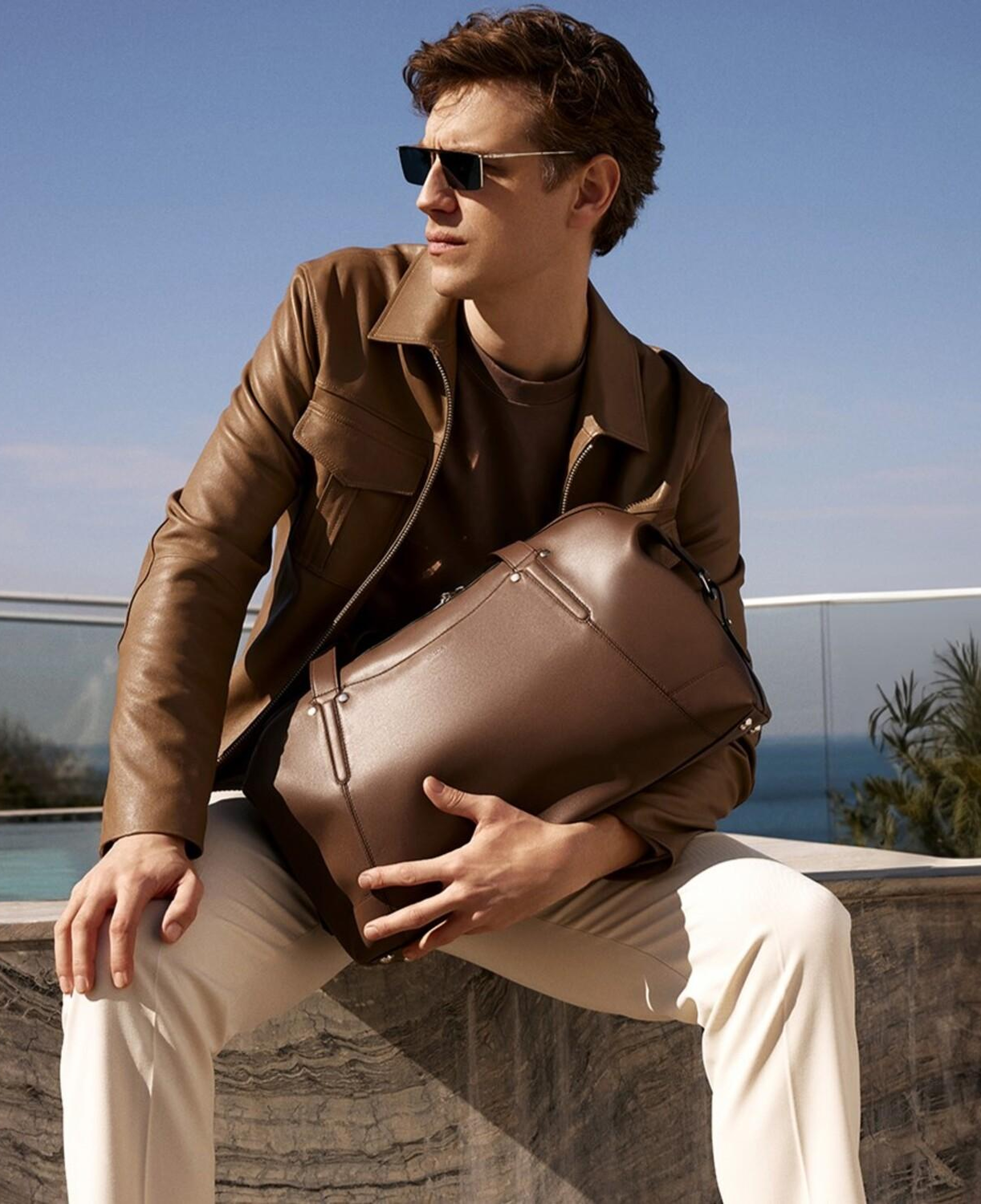 Lincoln Kahve Erkek Deri Seyahat Çantası