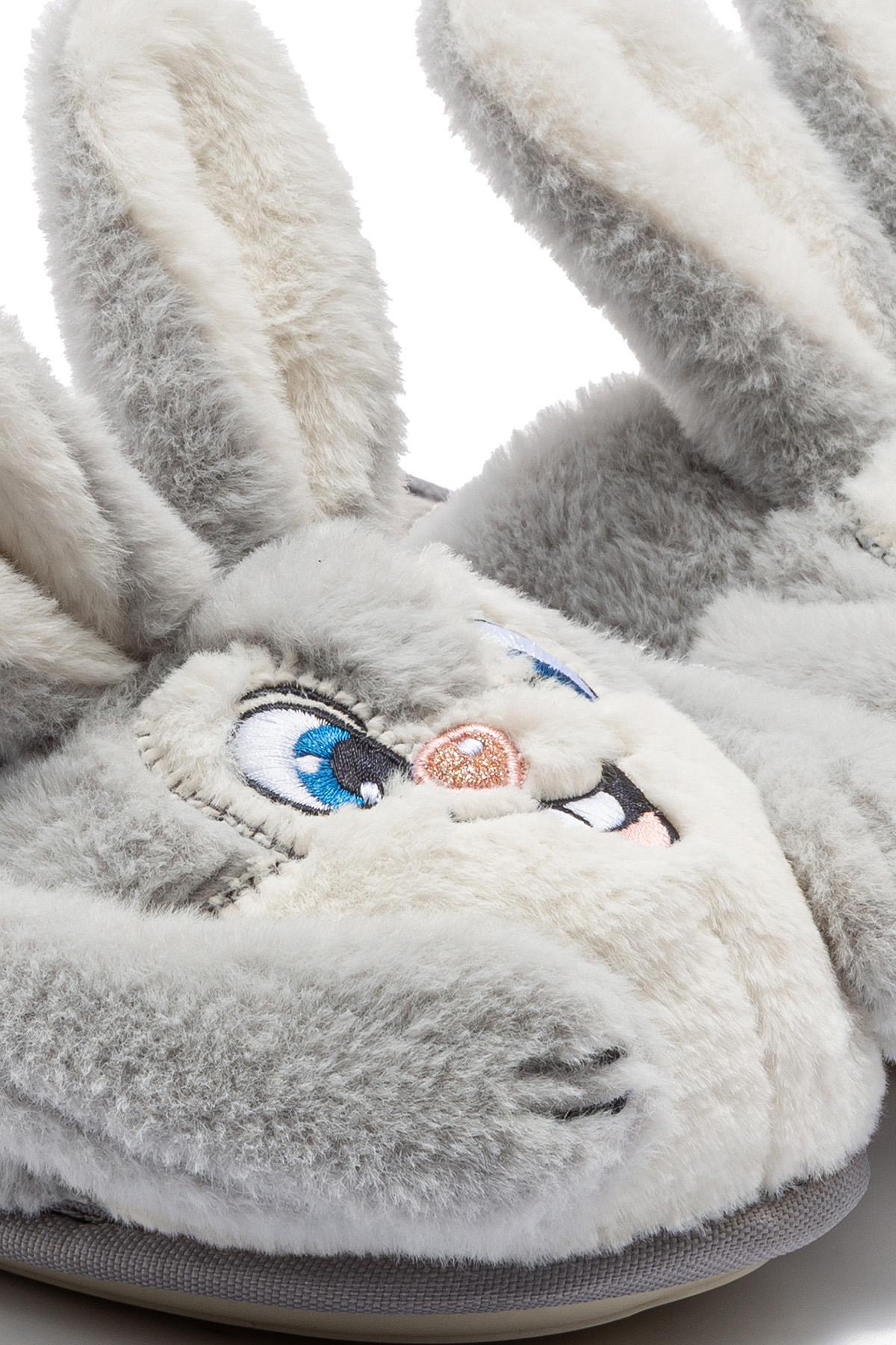 Bany Kadın, Garson Boy Hayvanlı Terlik Gri 37/41