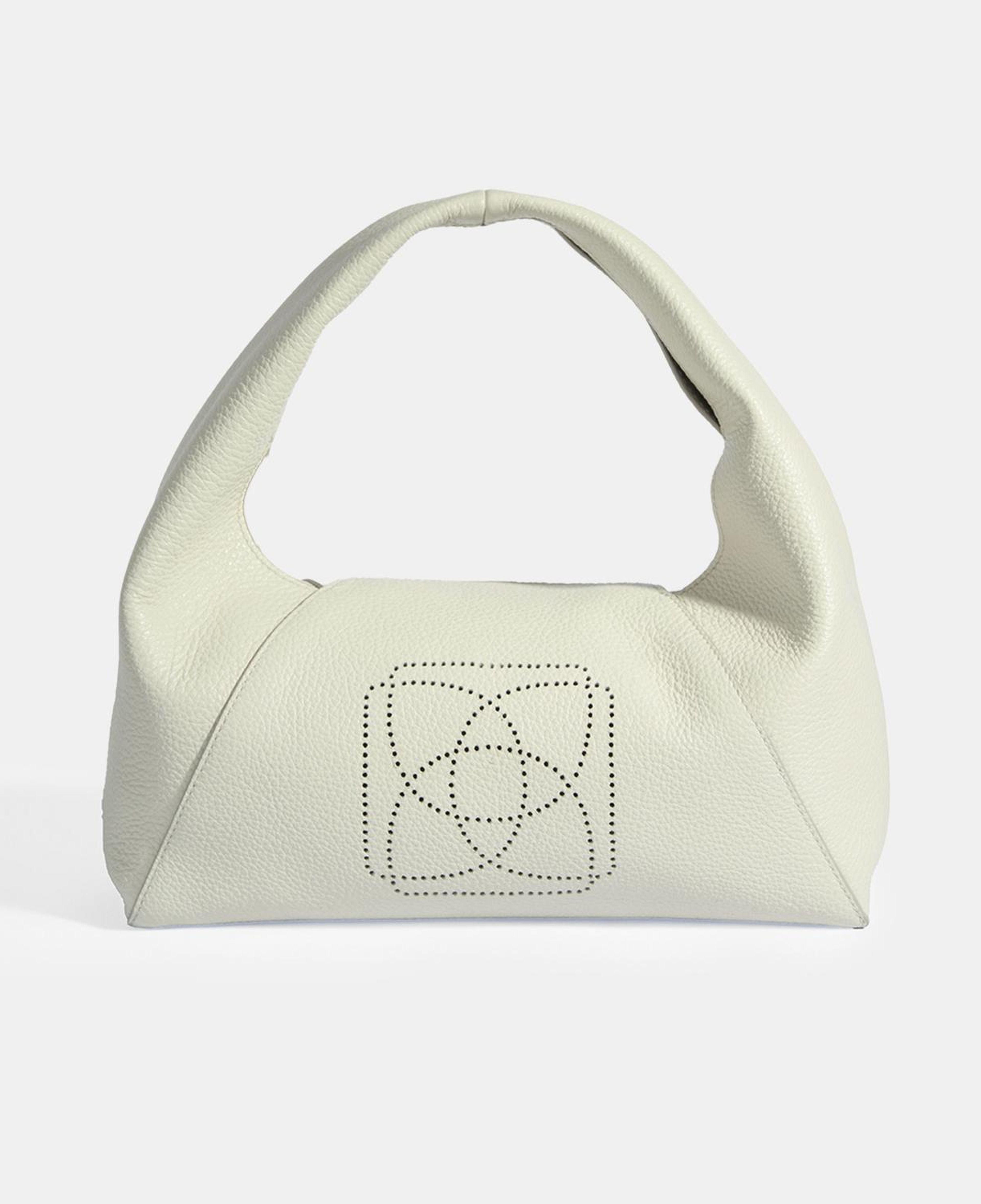 Kadın Beyaz Logo Baskılı Deri Omuz Çantası