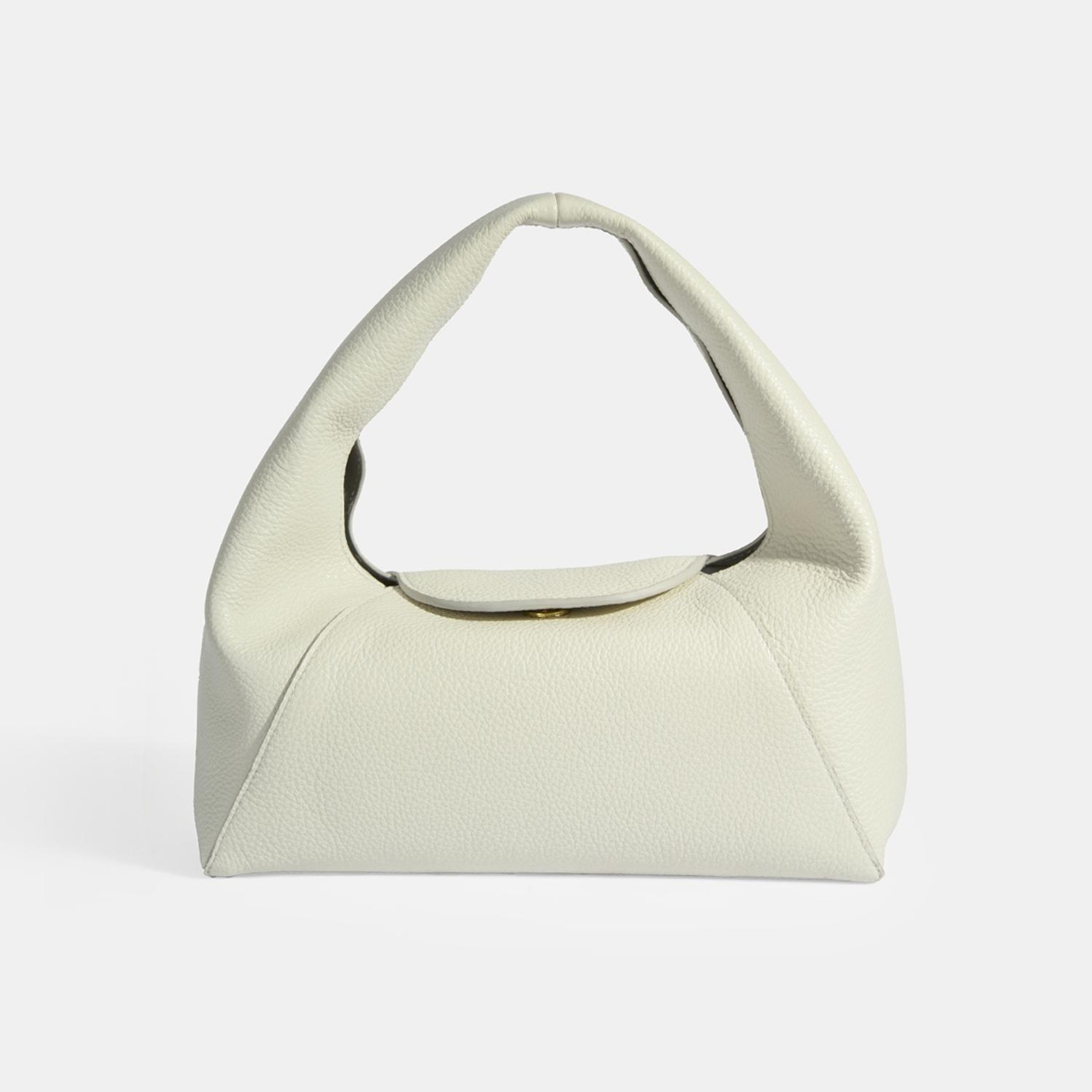 Kadın Beyaz Logo Baskılı Deri Omuz Çantası