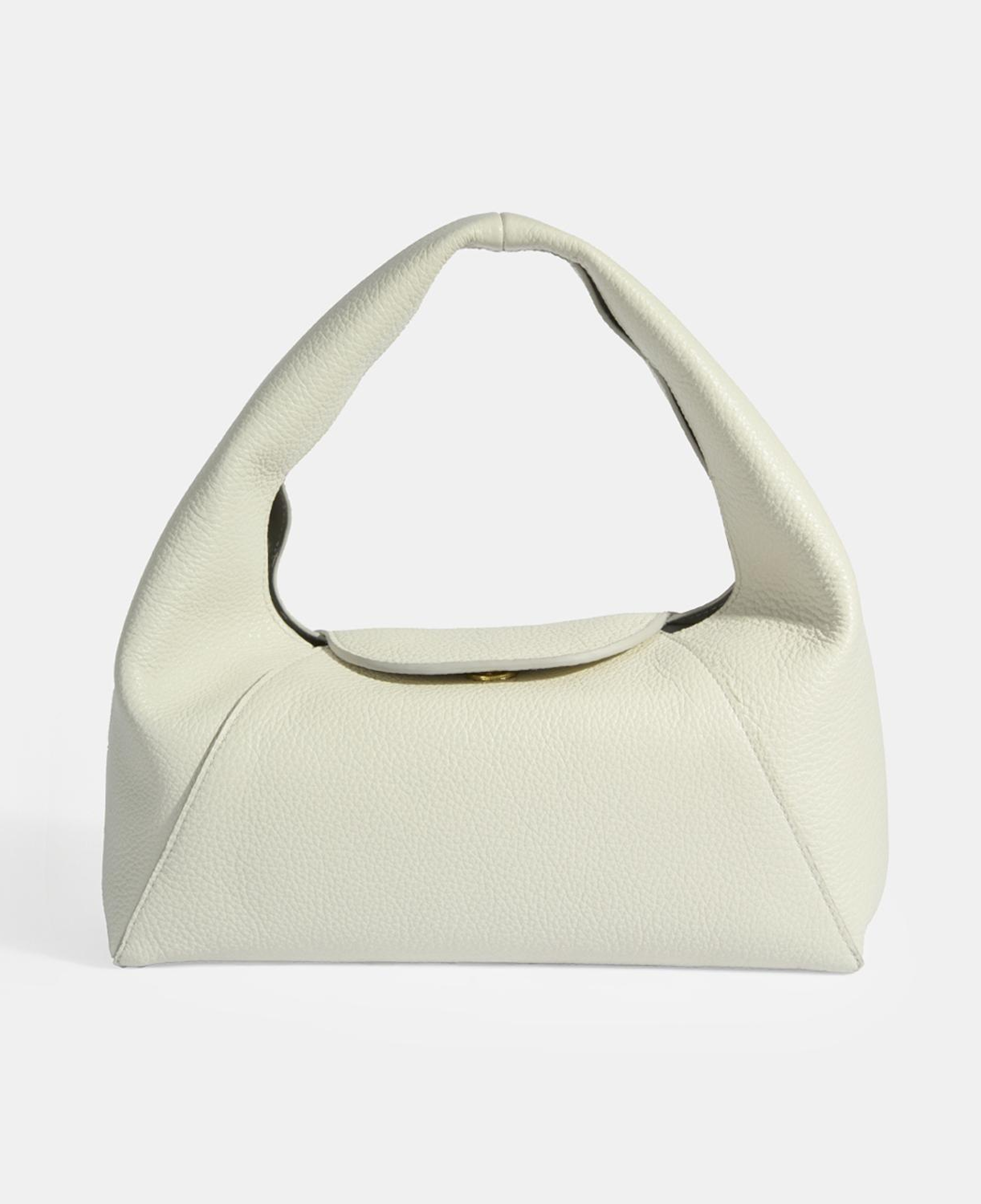 Kadın Beyaz Logo Baskılı Deri Omuz Çantası