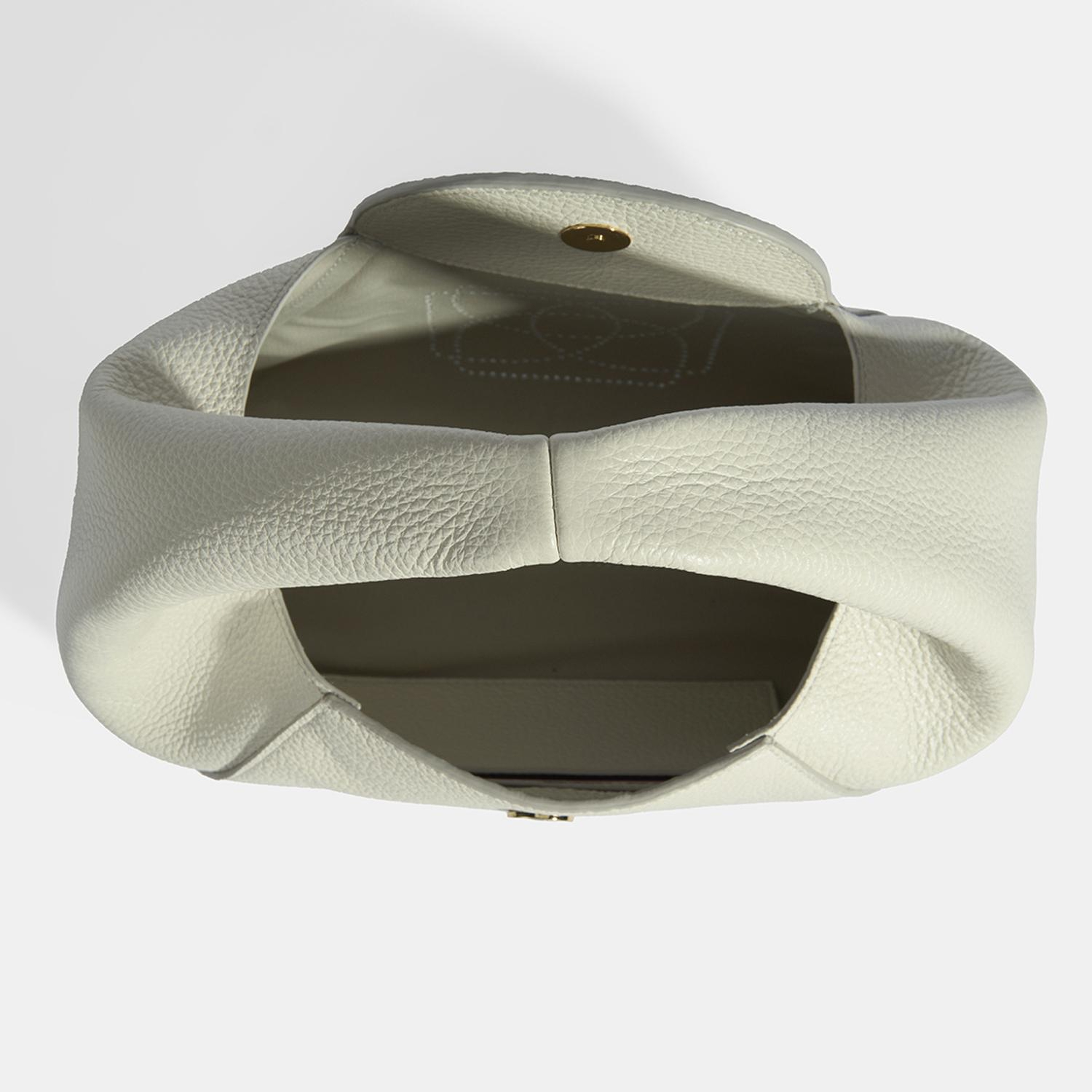 Kadın Beyaz Logo Baskılı Deri Omuz Çantası