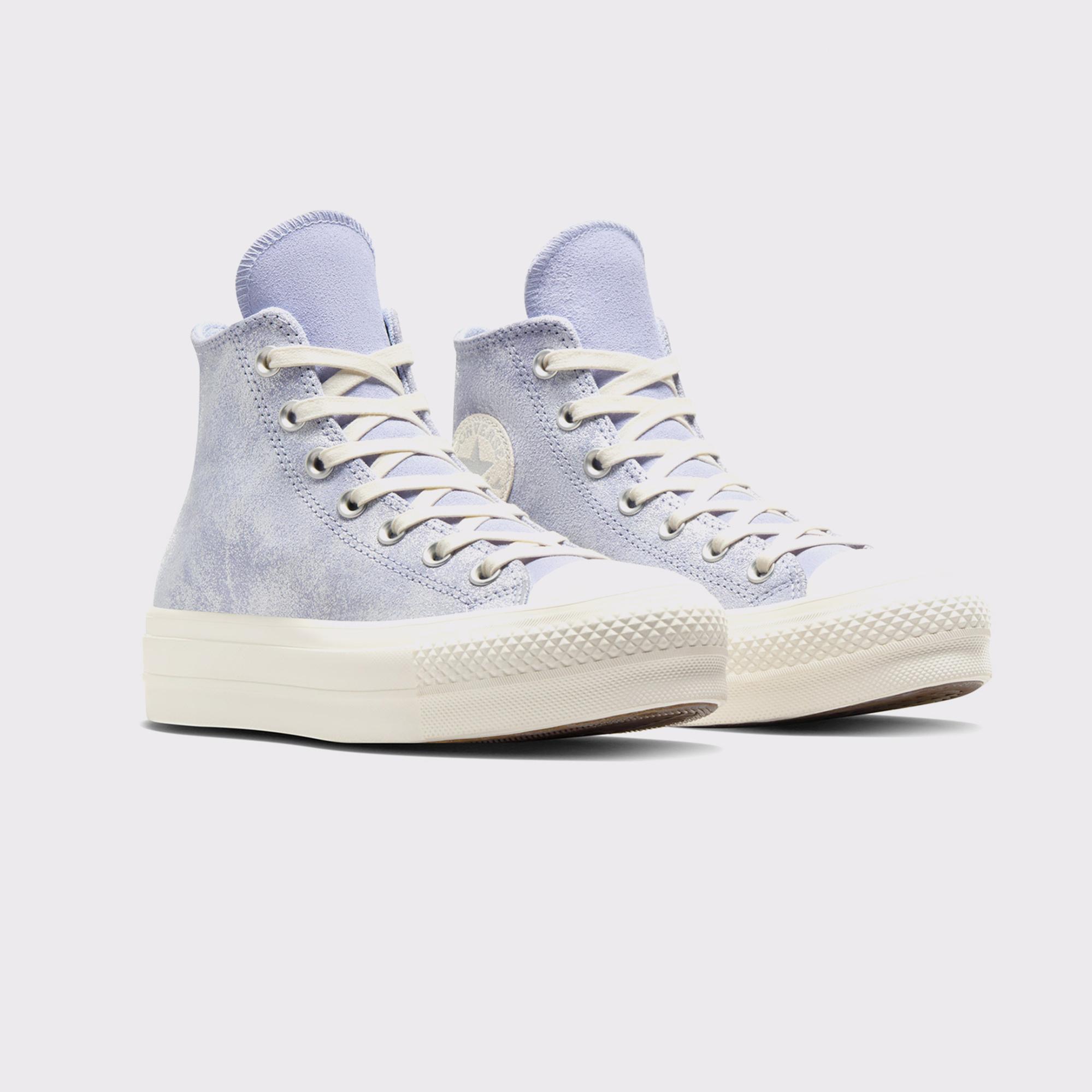 Converse Chuck Taylor All Star Lift Kadın Lila Süet Platform Sneaker