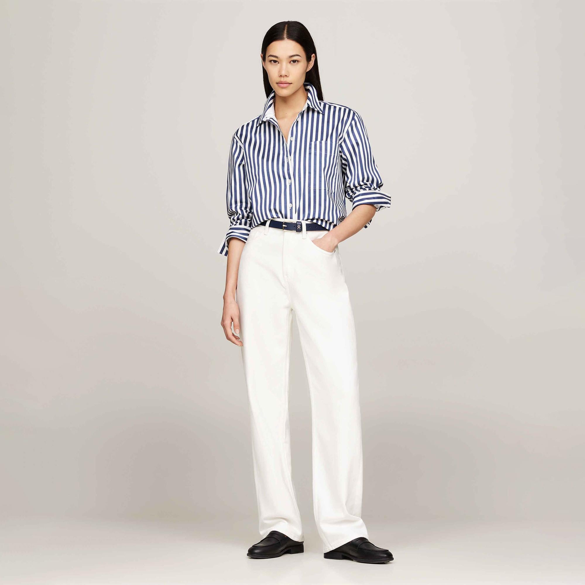 Tommy Hilfiger Kadın Beyaz Jean Pantolon
