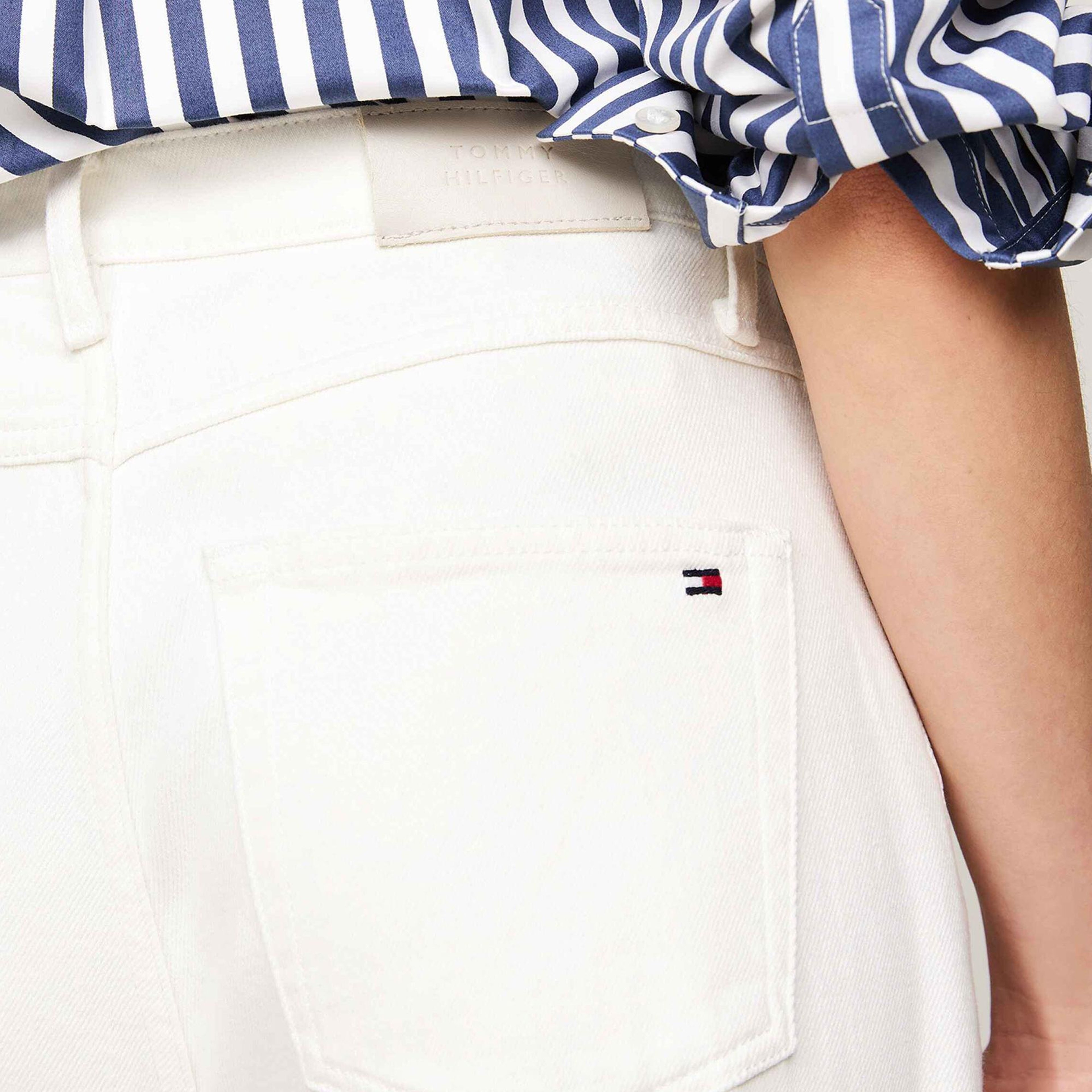 Tommy Hilfiger Kadın Beyaz Jean Pantolon