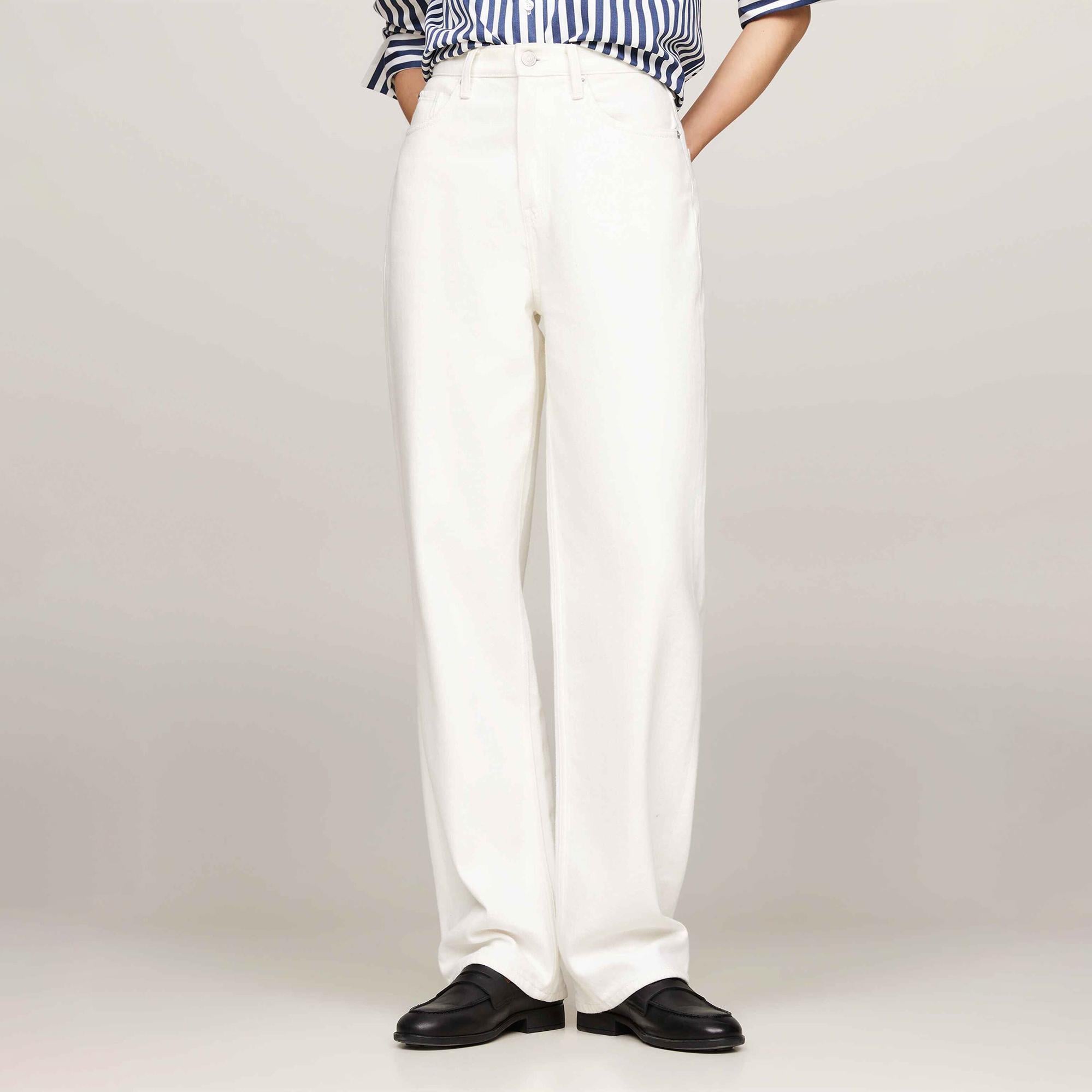 Tommy Hilfiger Kadın Beyaz Jean Pantolon