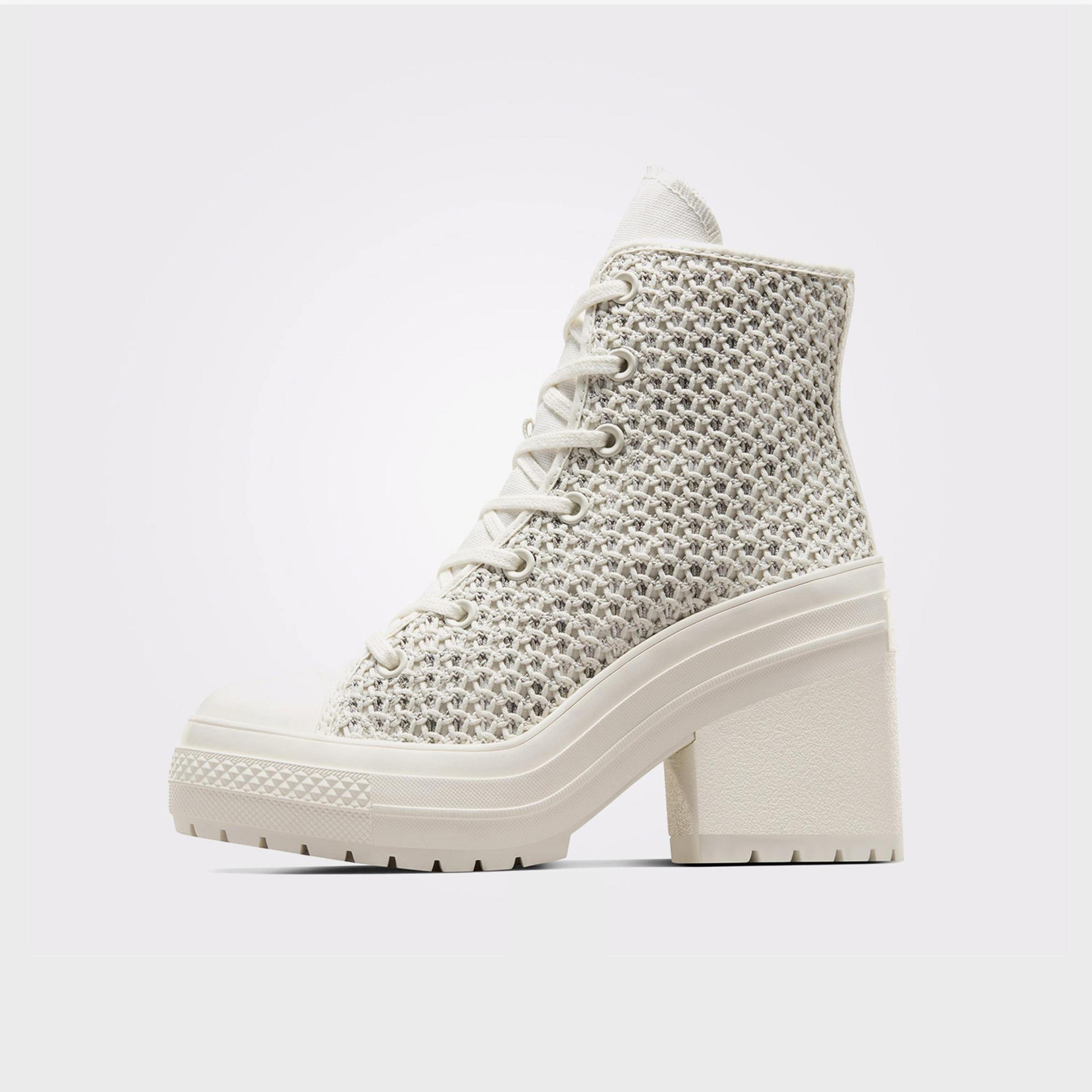 Converse Chuck 70 De Luxe Heel Unisex Krem Platform Sneaker