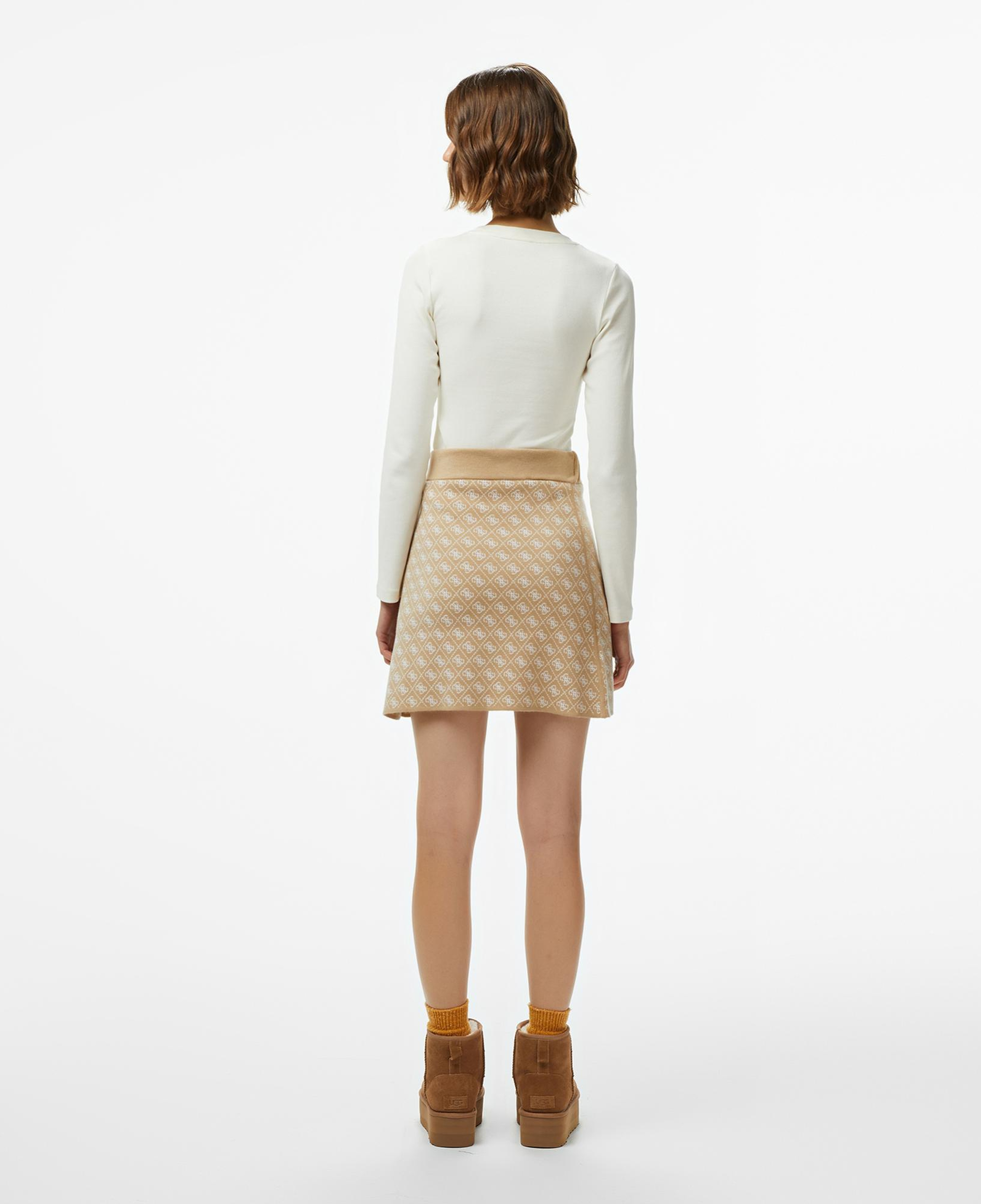 Guess Aubrey A Kesim Yün Karışımlı Kadın Bej Etek