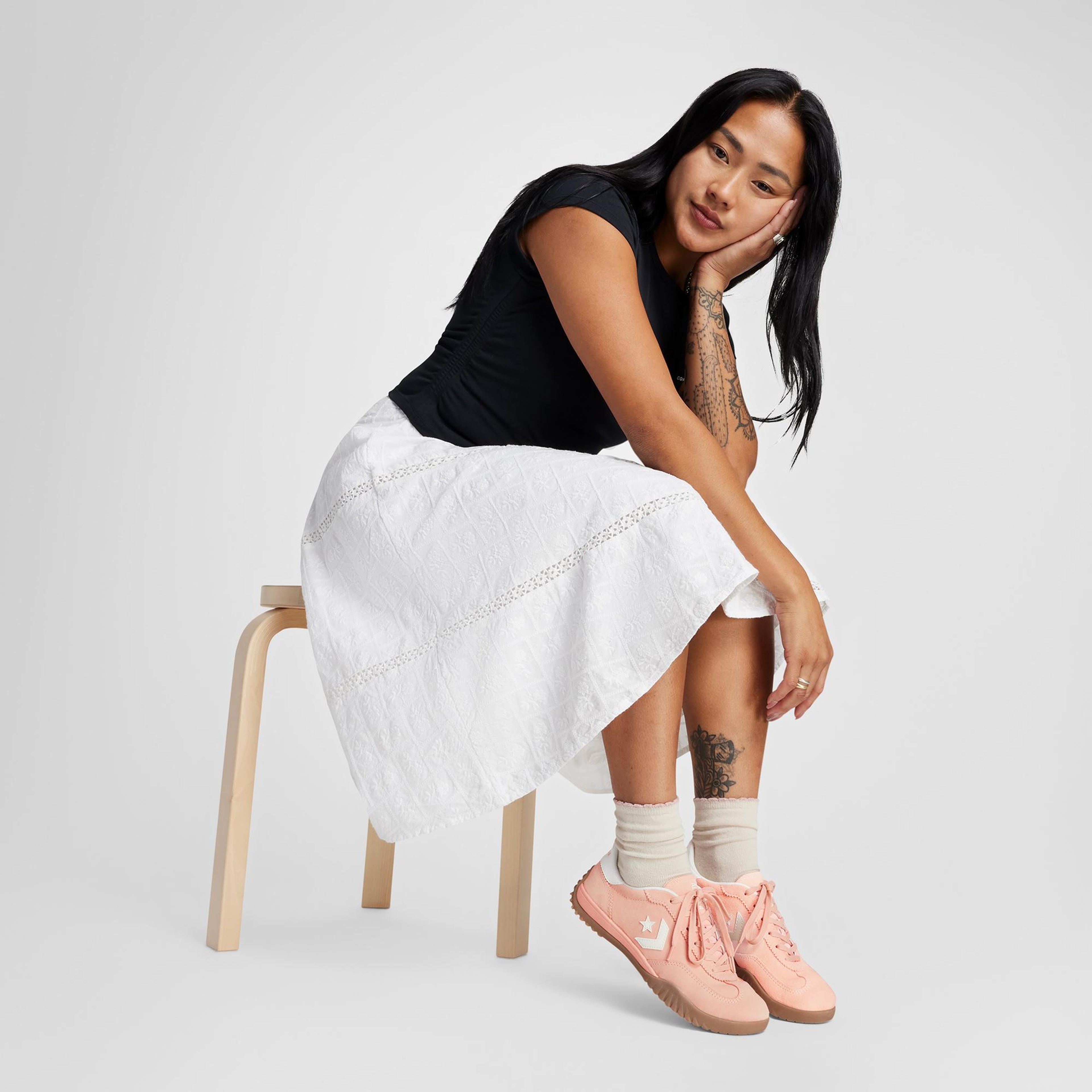 Converse Run Star Trainer Unisex Pembe Süet Sneaker