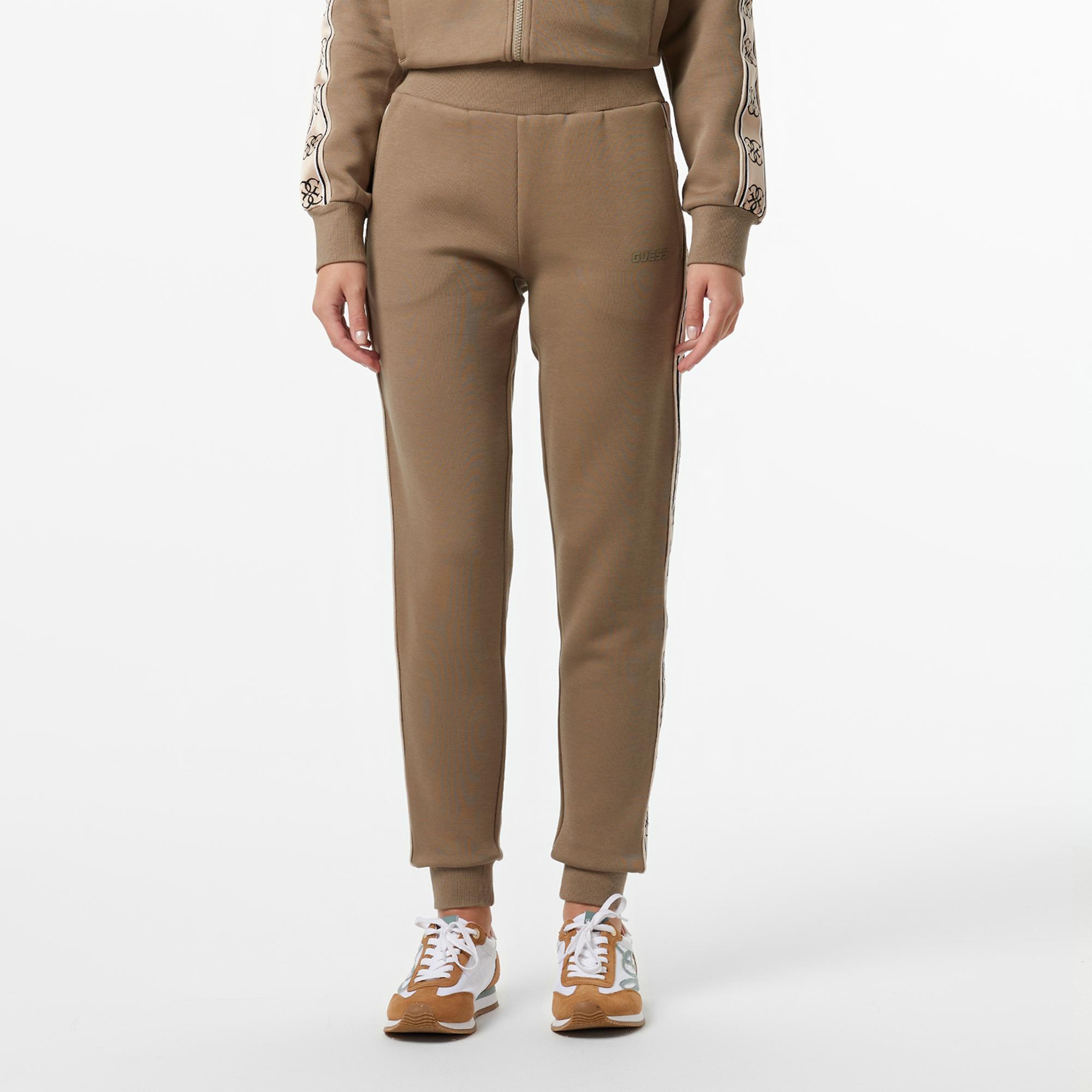 Guess Britney Regular Fit Kadın Kahverengi Eşofman Altı