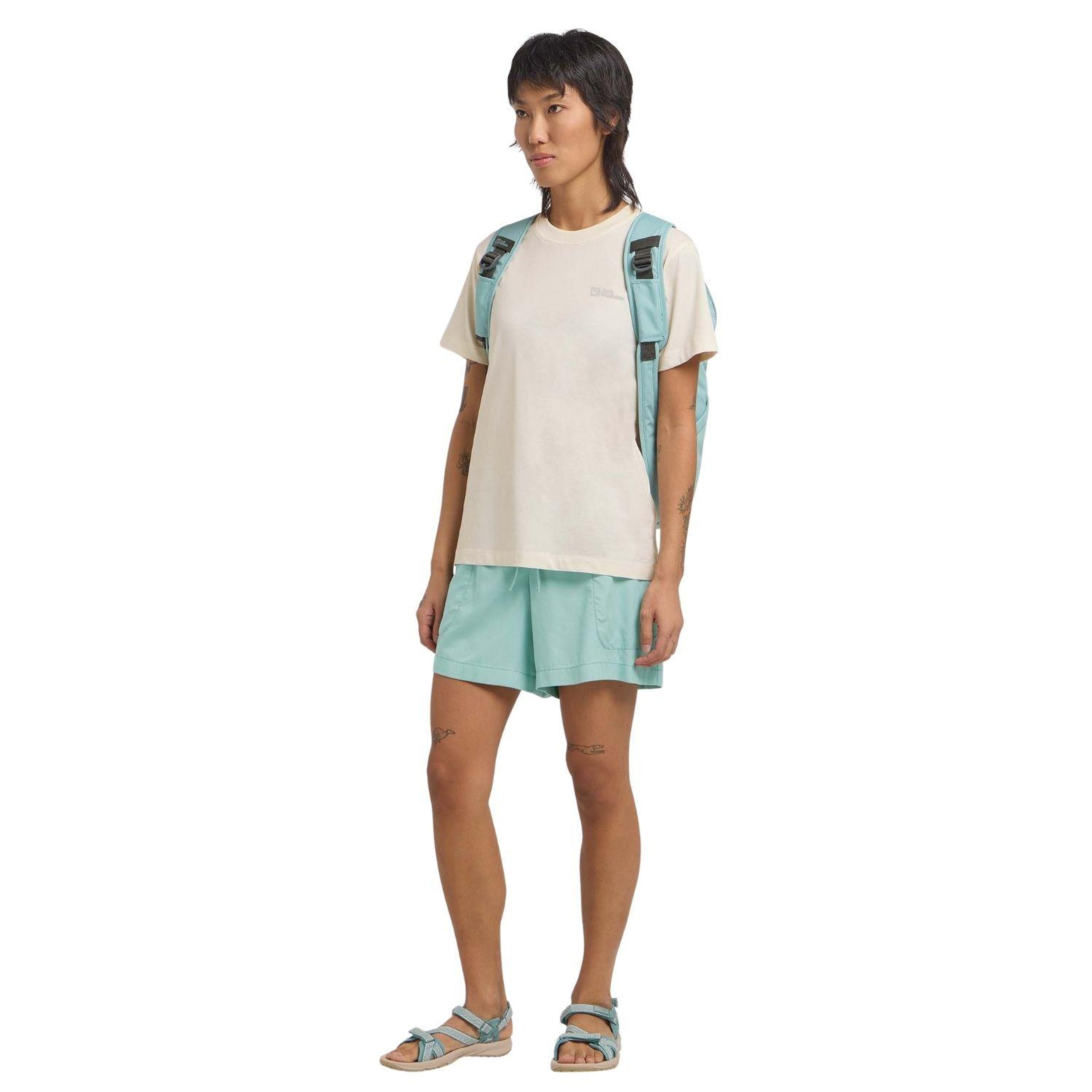 Jack Wolfskin Essential T Kadın Beyaz Tişört