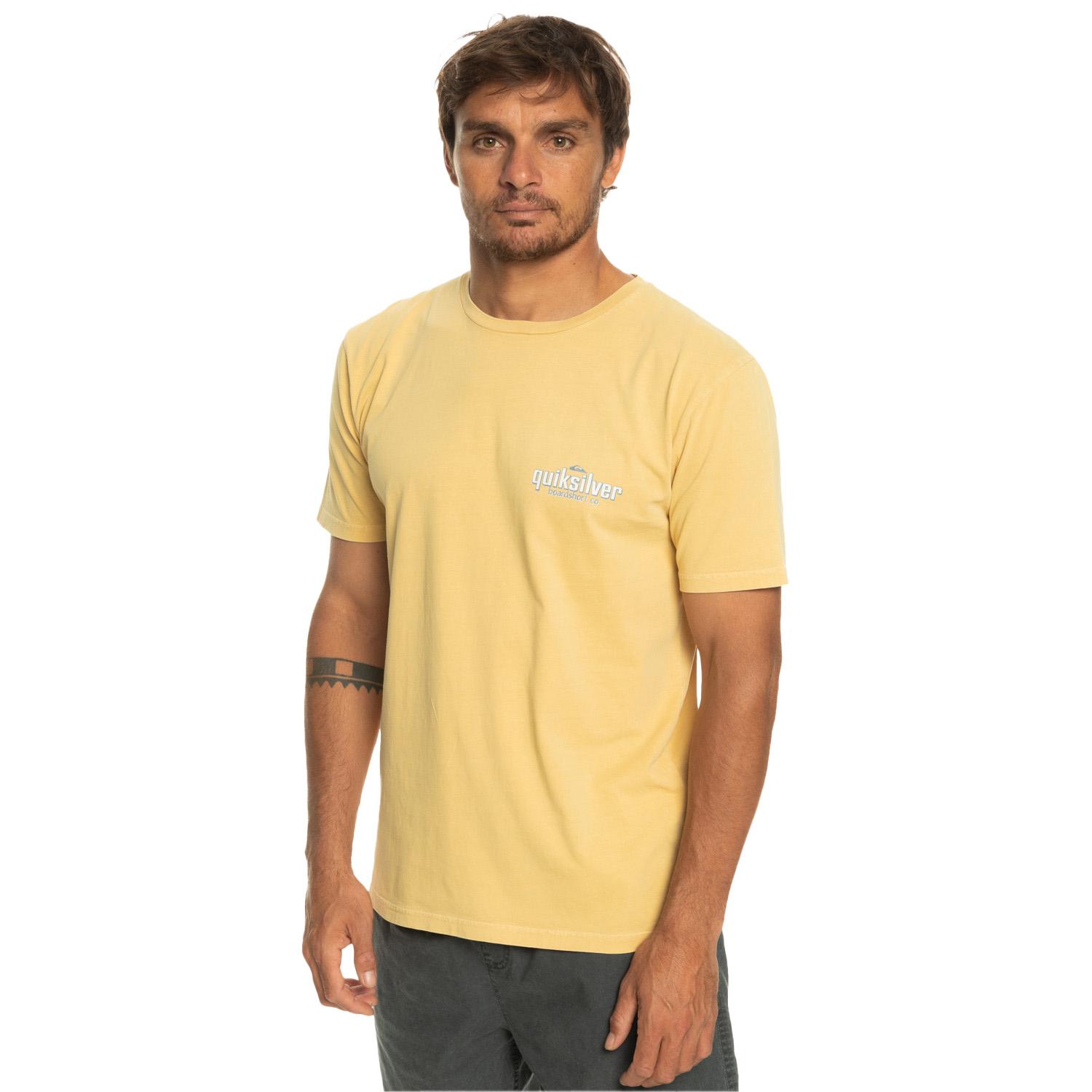 Quiksilver Quikwords Erkek Sarı Tişört