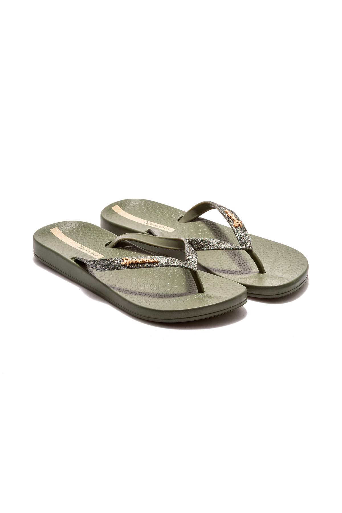 Anatomik Lolita  Kadın Parmak Arası Terlik Koyu Yeşil 35/42