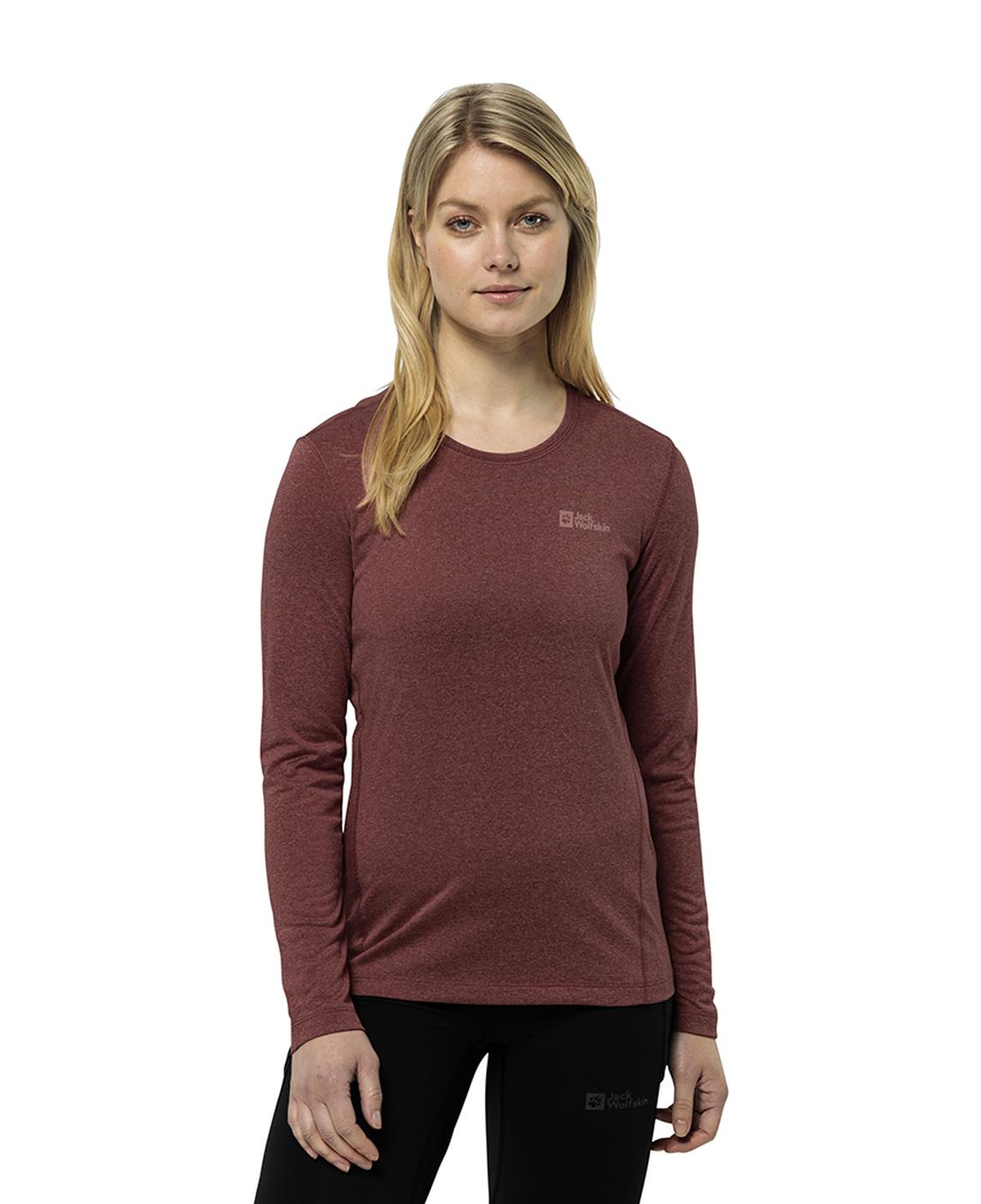 Jack Wolfskin Sky Thermal L/s Kadın Kırmızı İçlik Üst