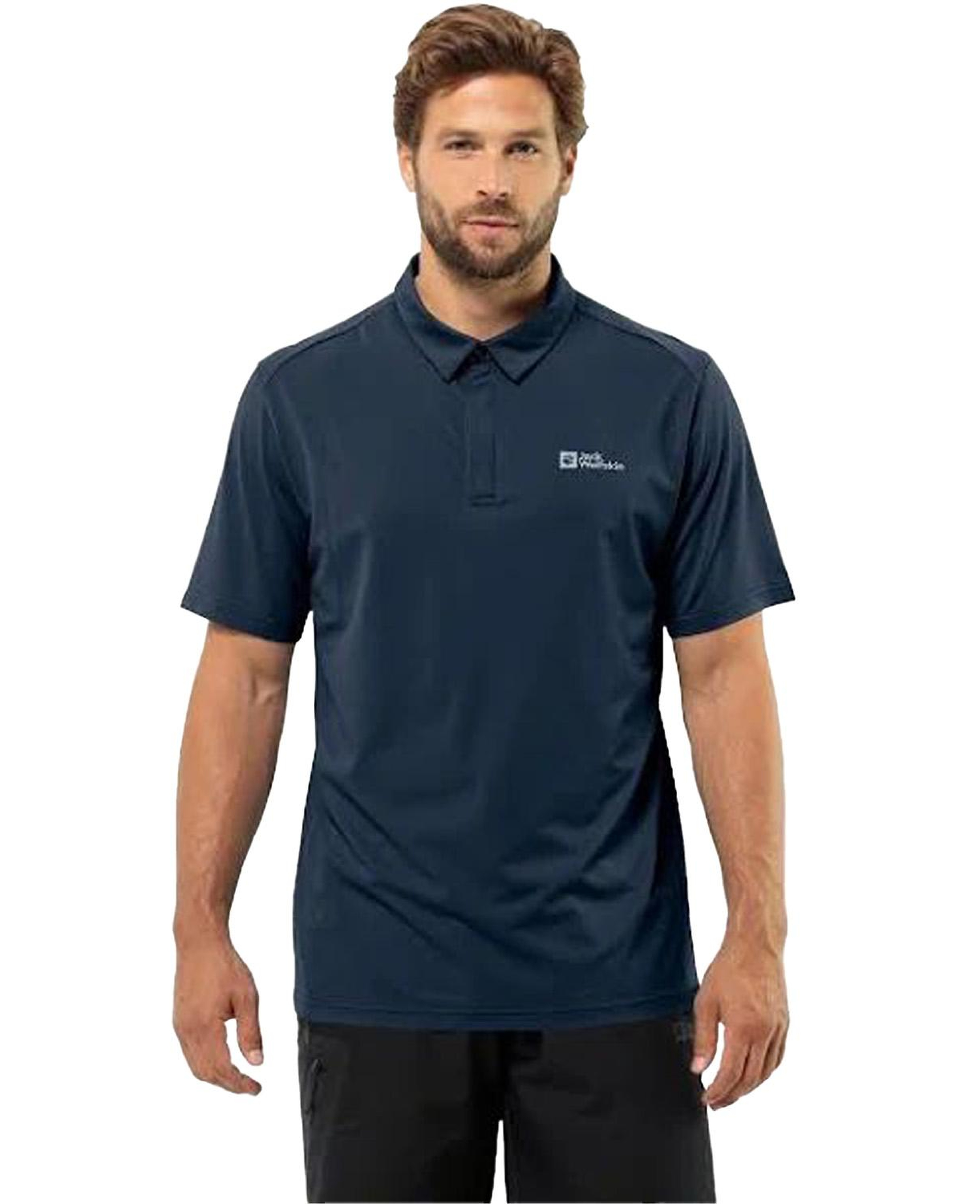 Jack Wolfskin Delgami Polo Erkek Mavi Polo Tişört