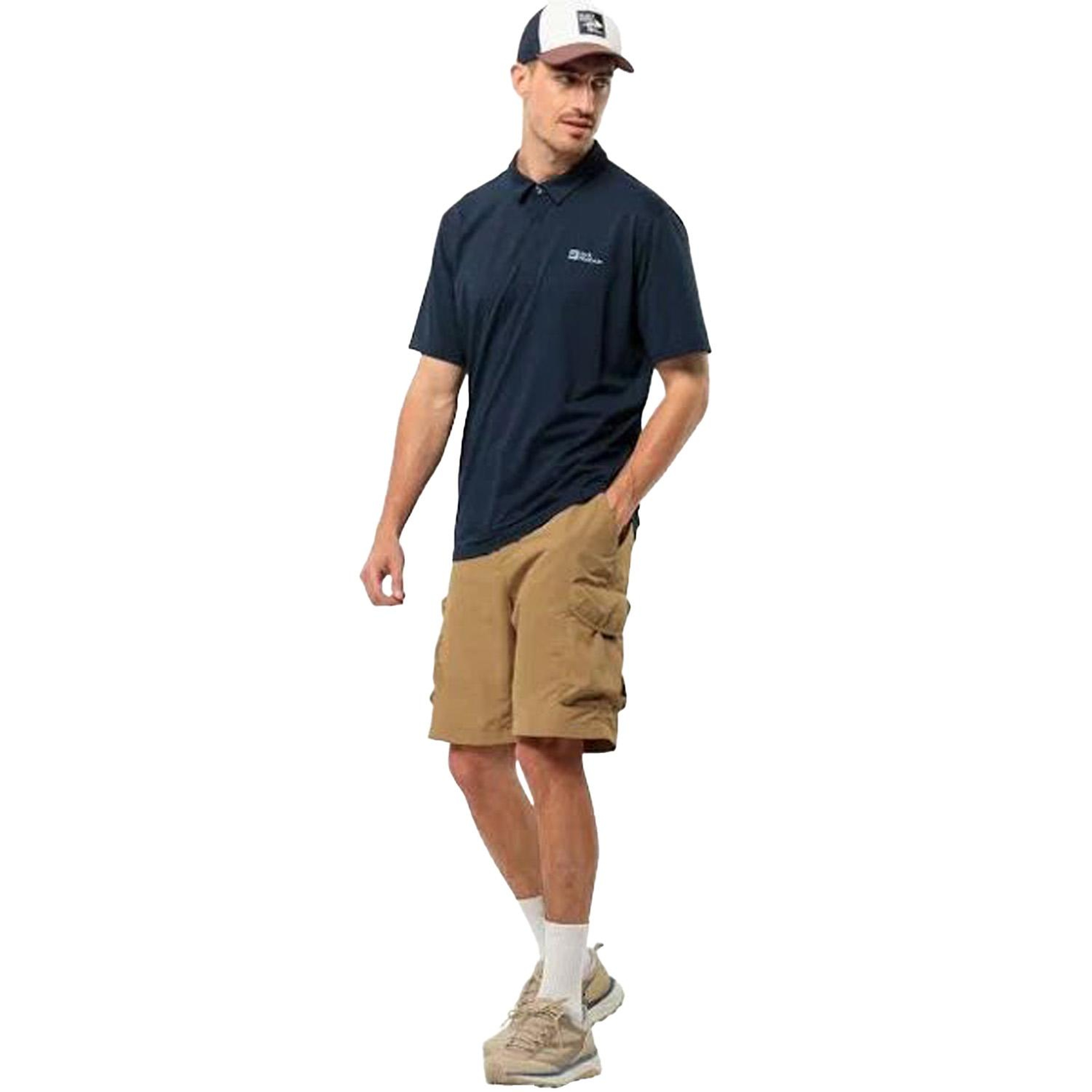 Jack Wolfskin Delgami Polo Erkek Mavi Polo Tişört
