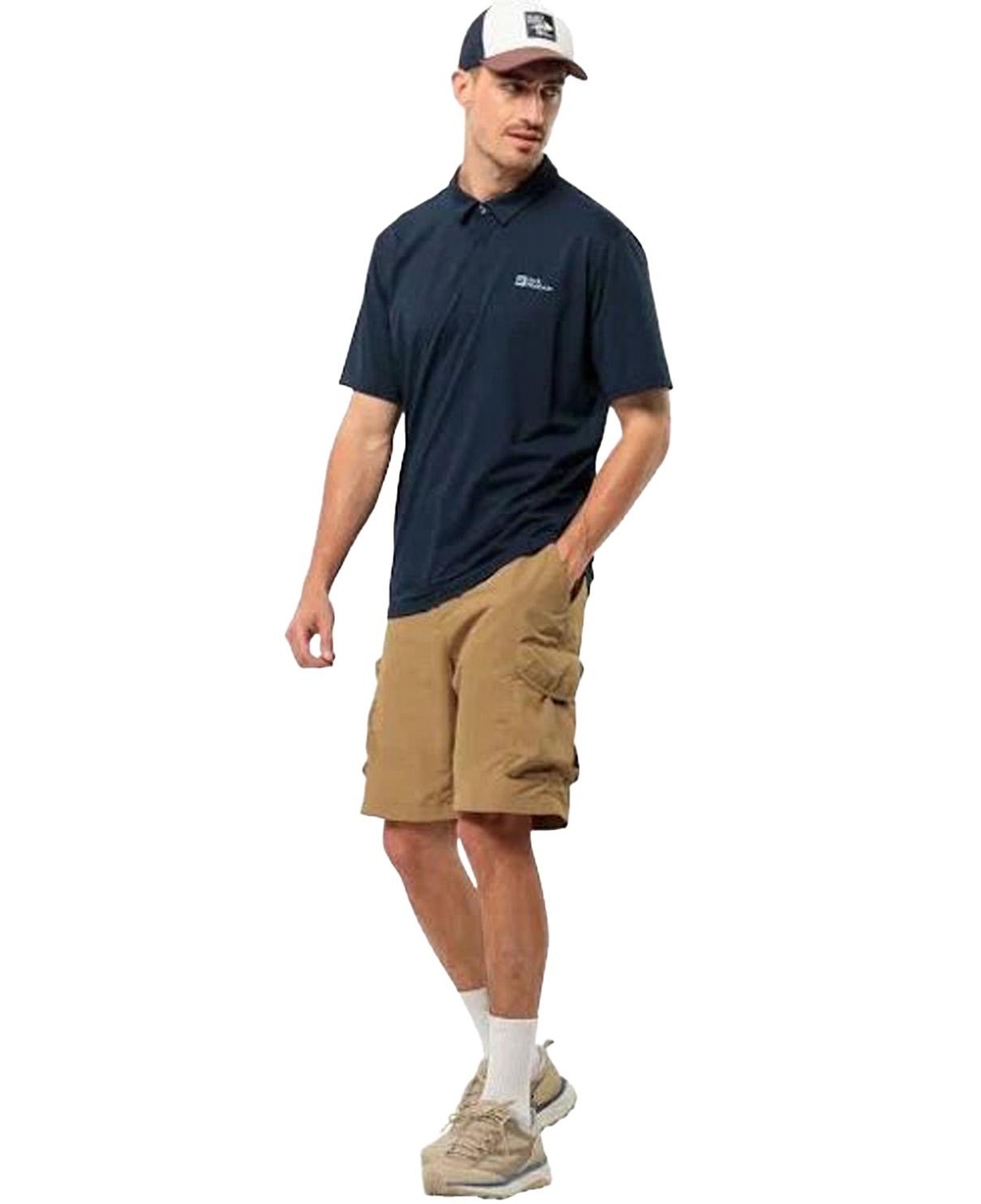 Jack Wolfskin Delgami Polo Erkek Mavi Polo Tişört