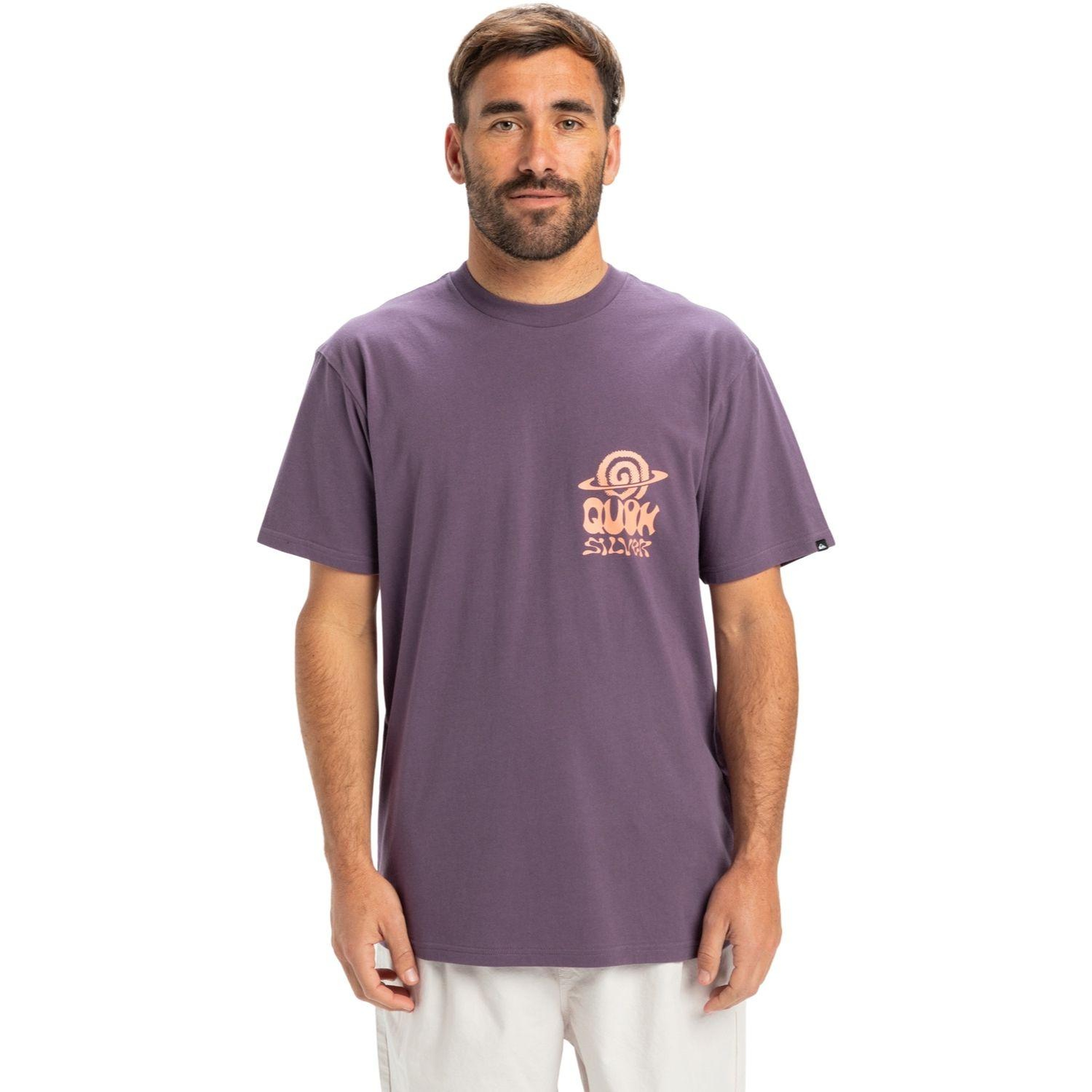 Quiksilver Ev Cosmic Vibrations Erkek Mor Tişört