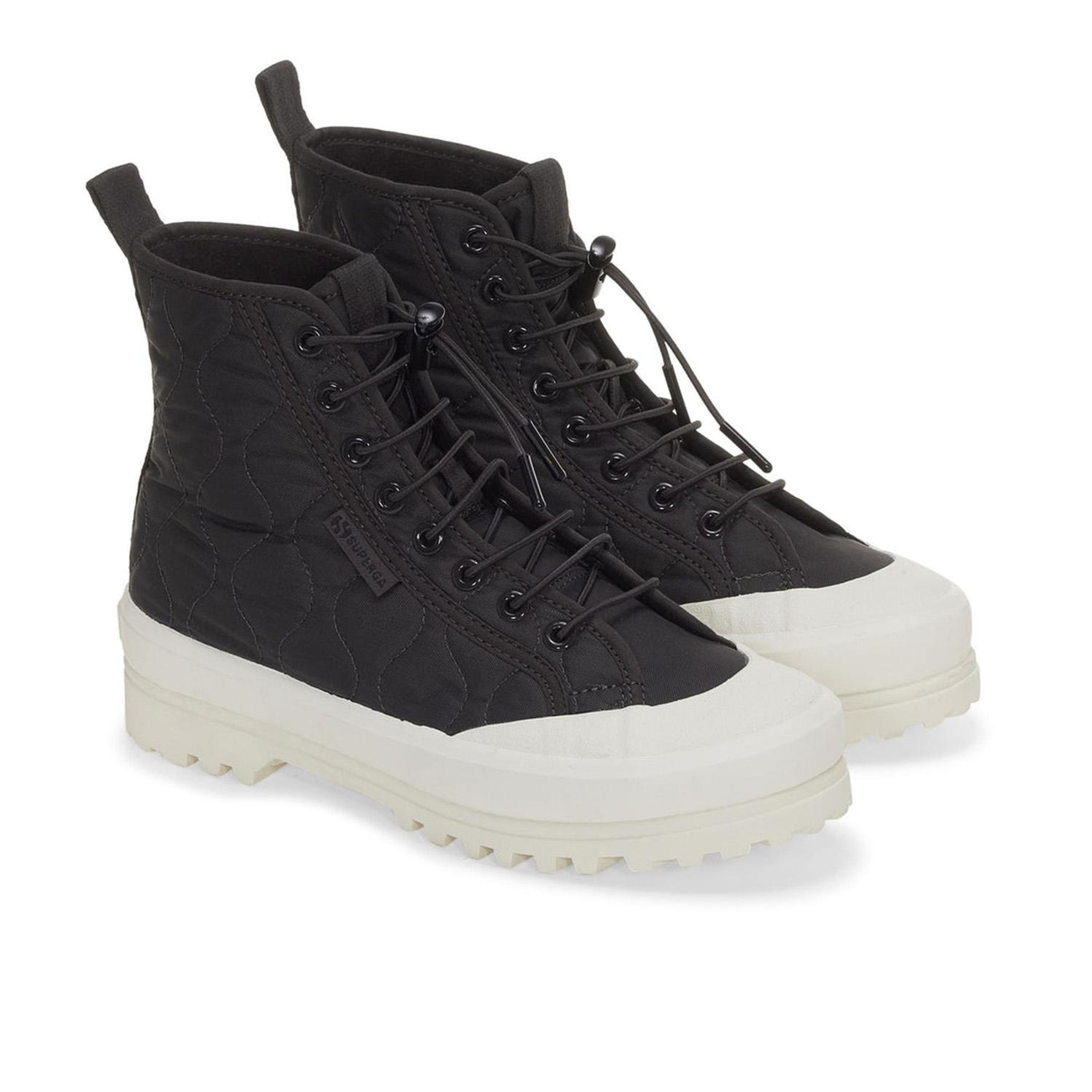 Superga 2644 Alpina Quilted Nylon Kadın Siyah Günlük Ayakkabı