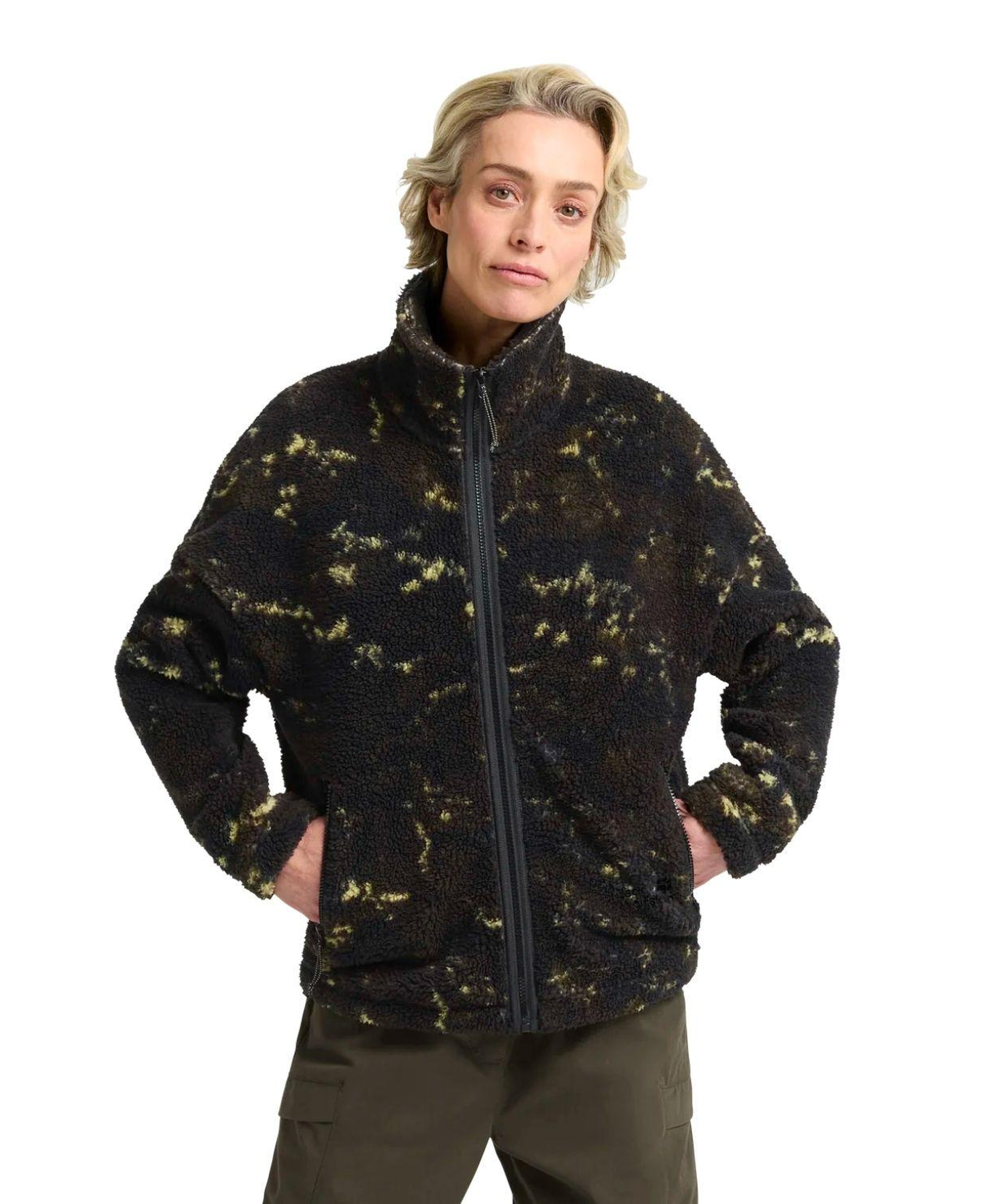 Jack Wolfskin Stone Lite Aop Kadın Siyah Outdoor Ceketi