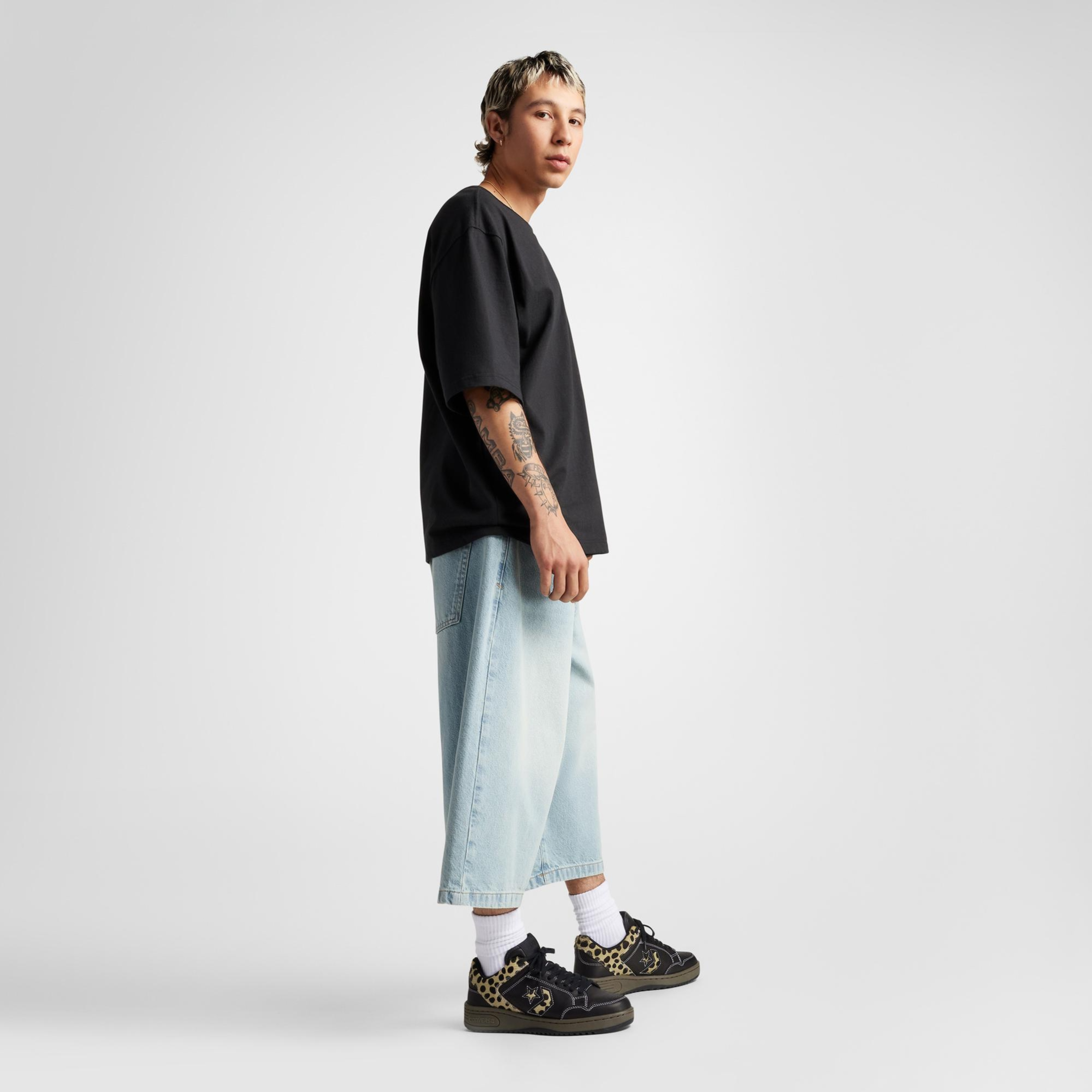 Converse Weapon Leopard Print Pony Hair Unisex Siyah Deri Sneaker