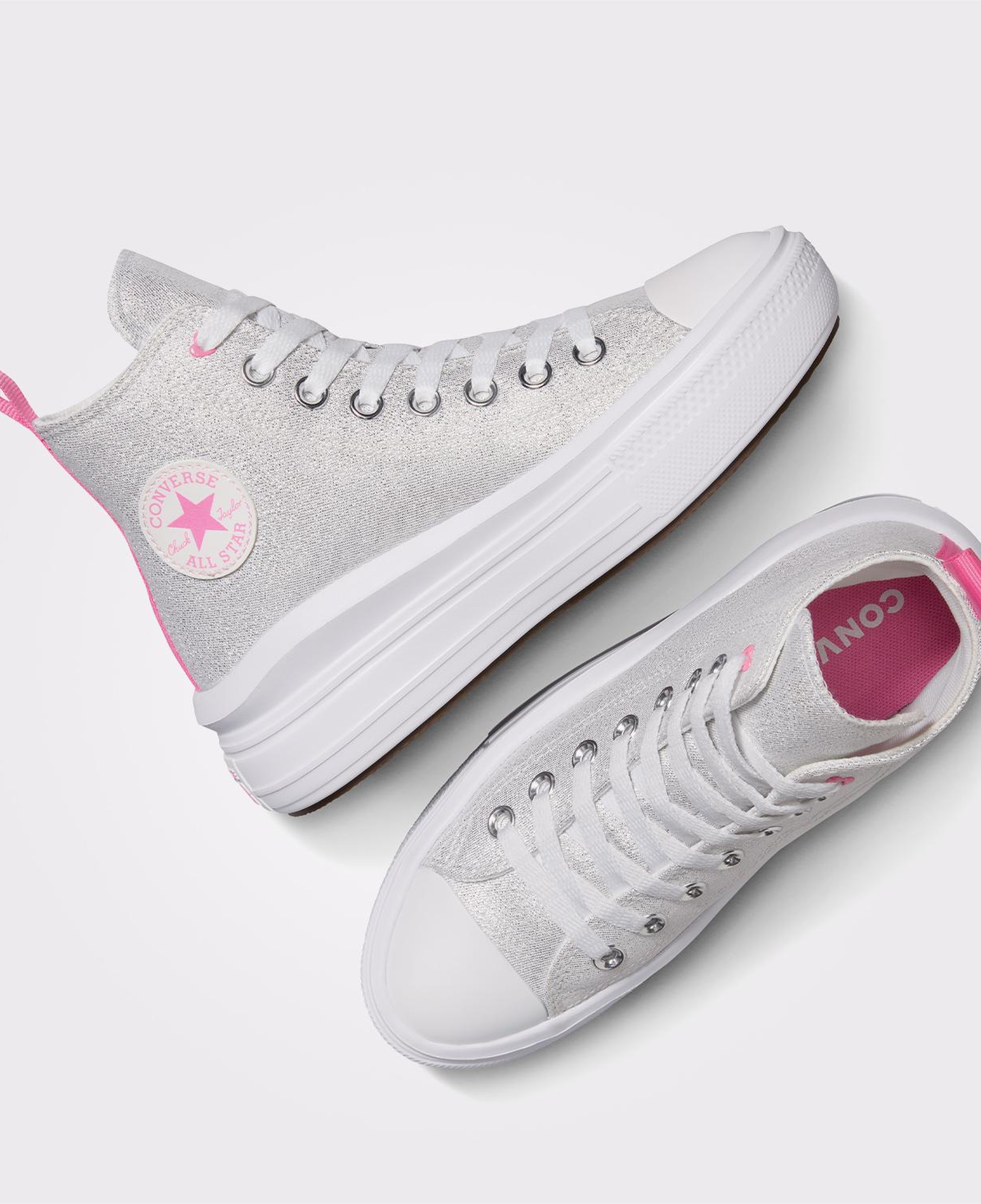 Converse Chuck Taylor All Star Move Platform Sparkle Çocuk Beyaz Sneaker