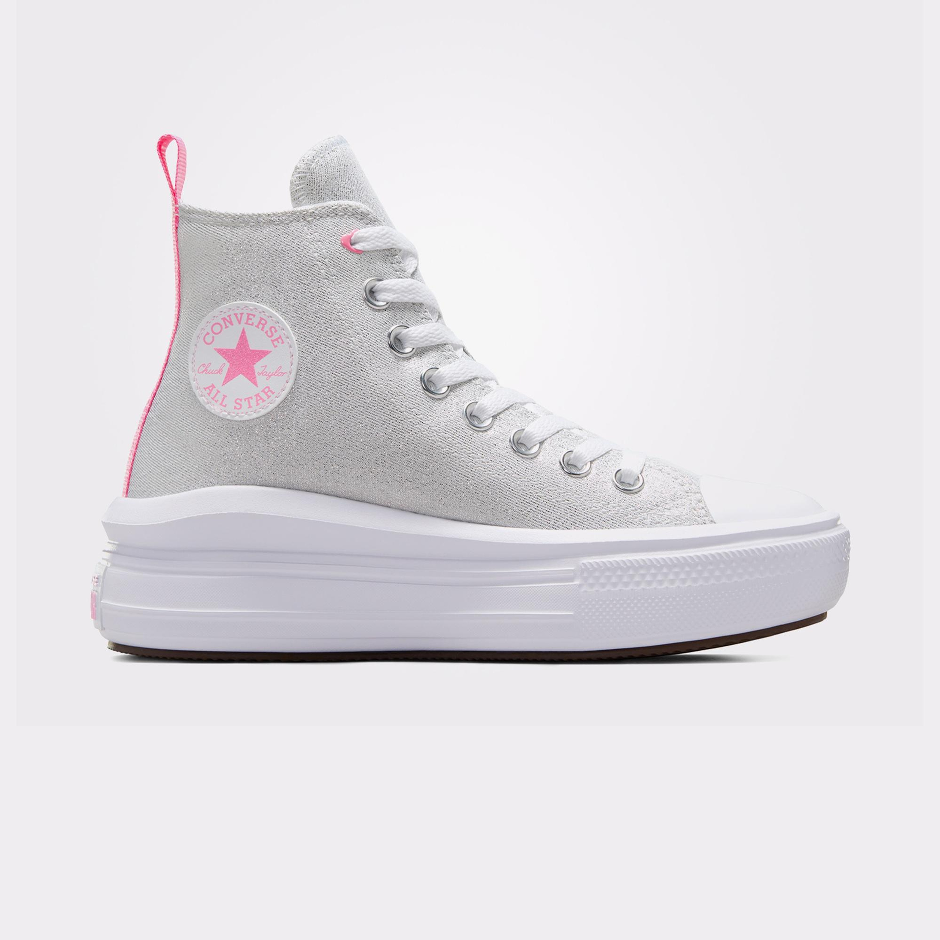 Converse Chuck Taylor All Star Move Platform Sparkle Çocuk Beyaz Sneaker