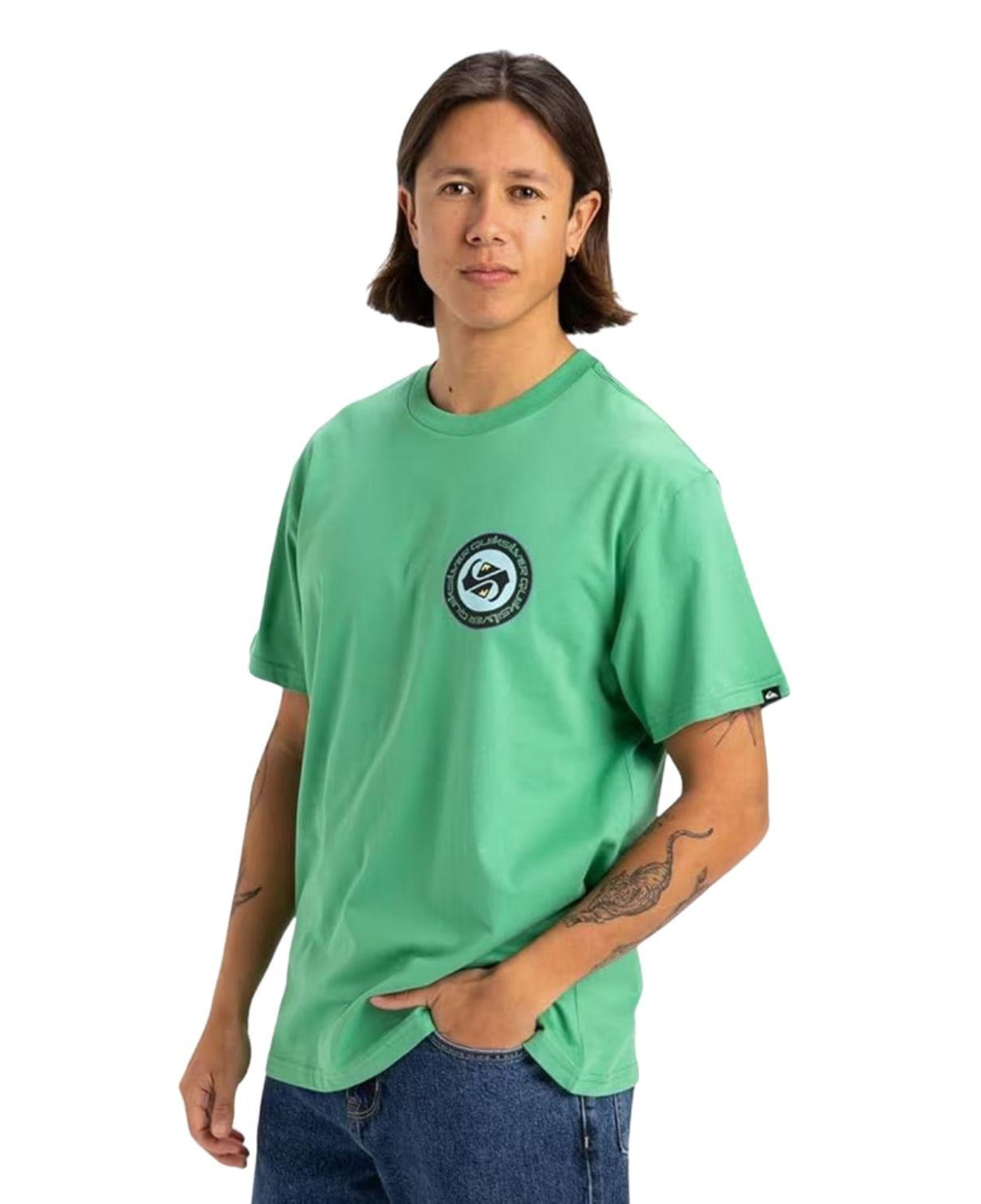 Quiksilver Circle Back Erkek Yeşil Tişört