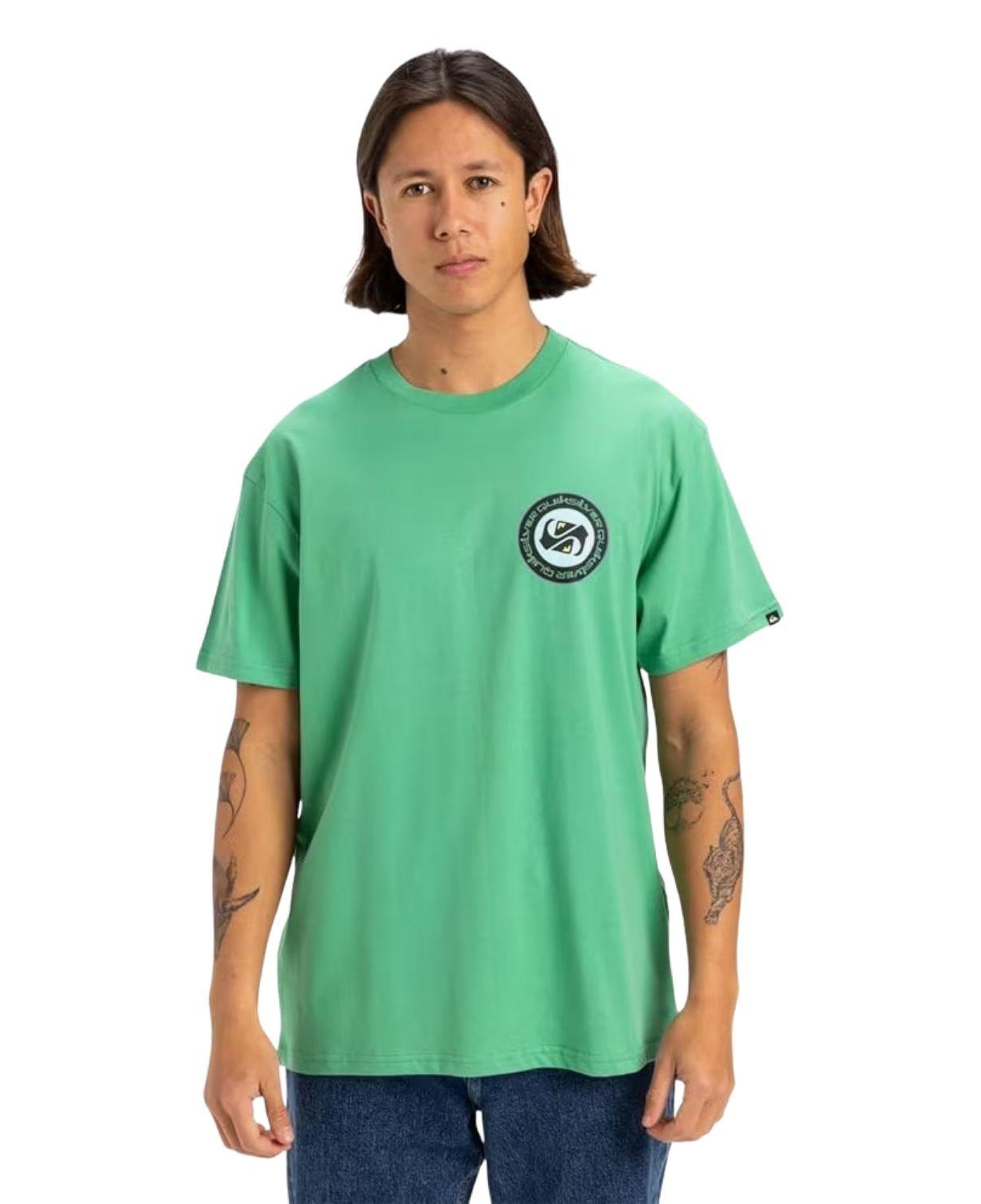 Quiksilver Circle Back Erkek Yeşil Tişört