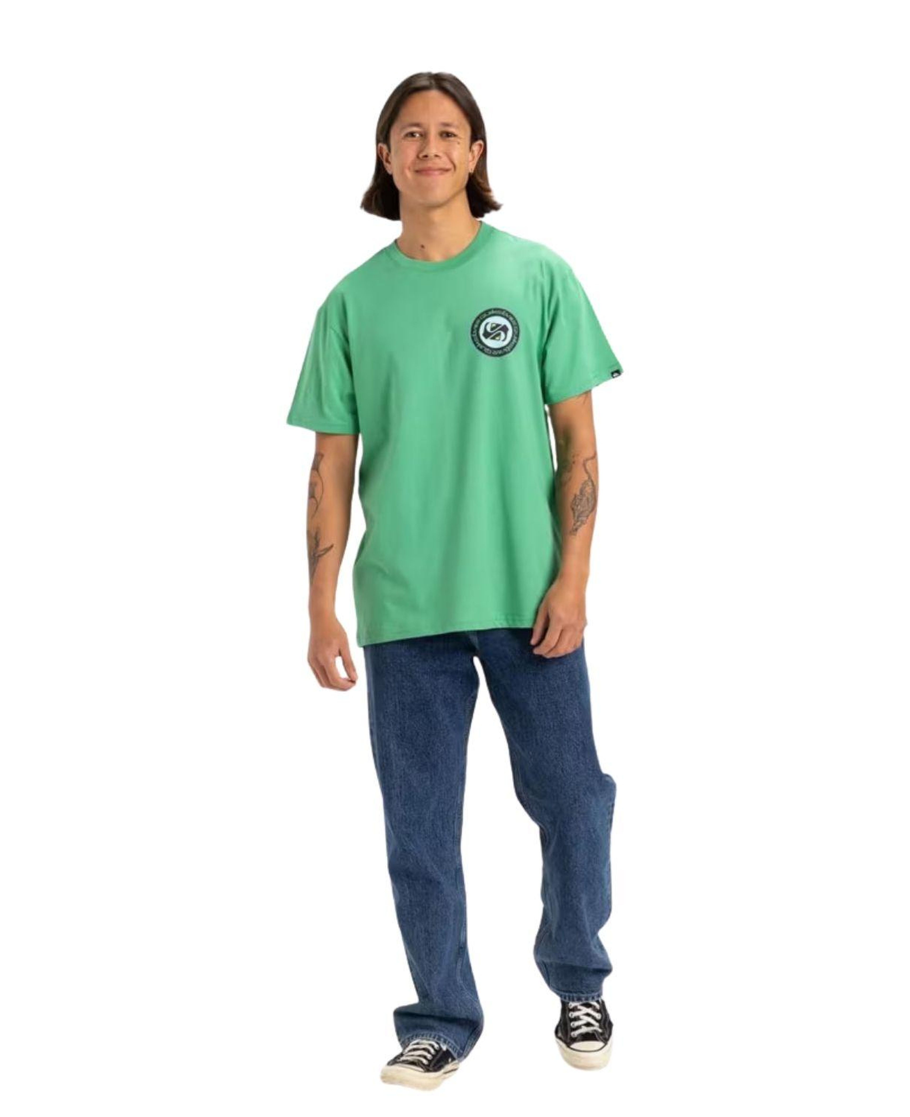 Quiksilver Circle Back Erkek Yeşil Tişört