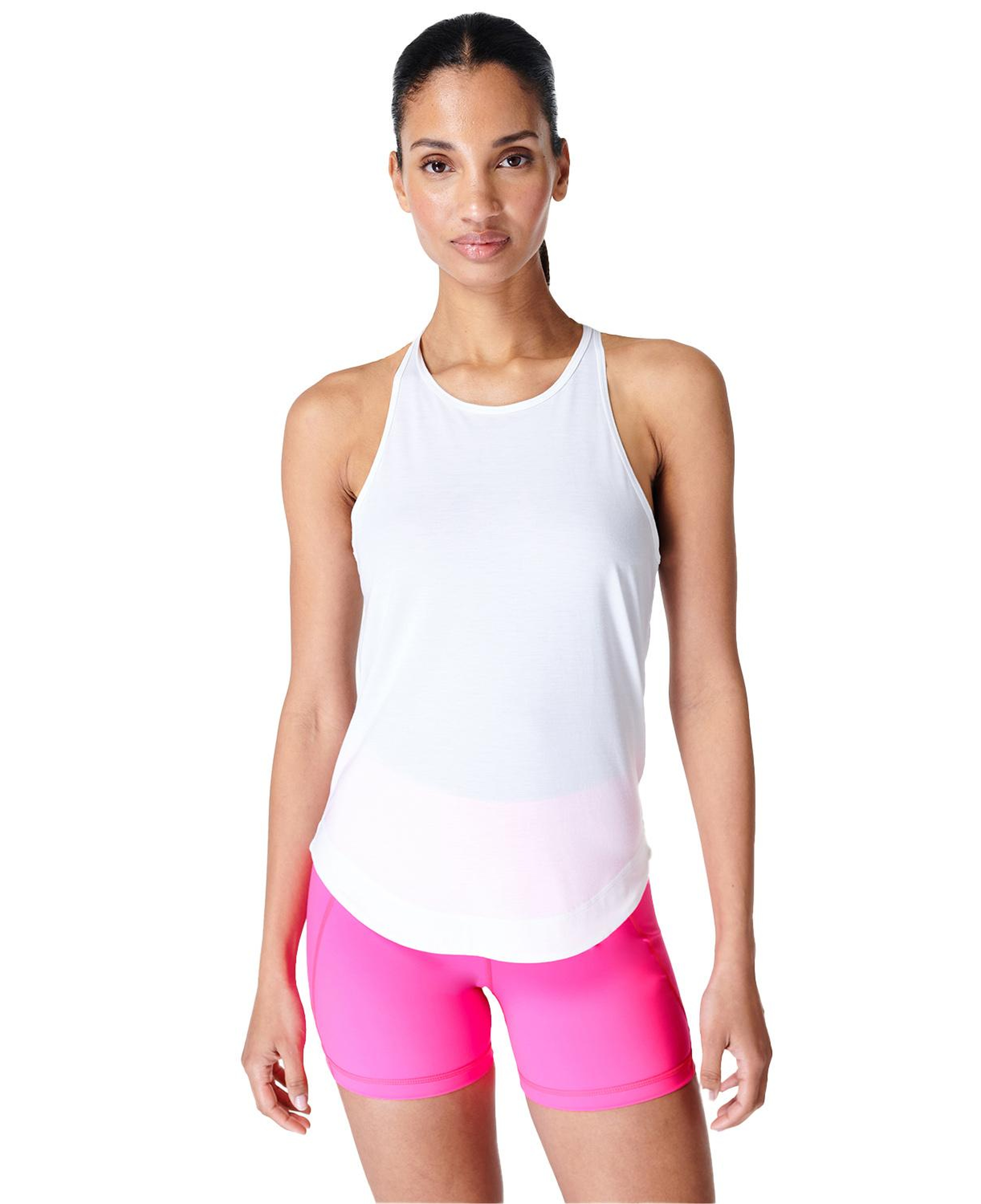 Sweaty Betty Breathe Easy Run Kadın Beyaz Koşu Tank Top