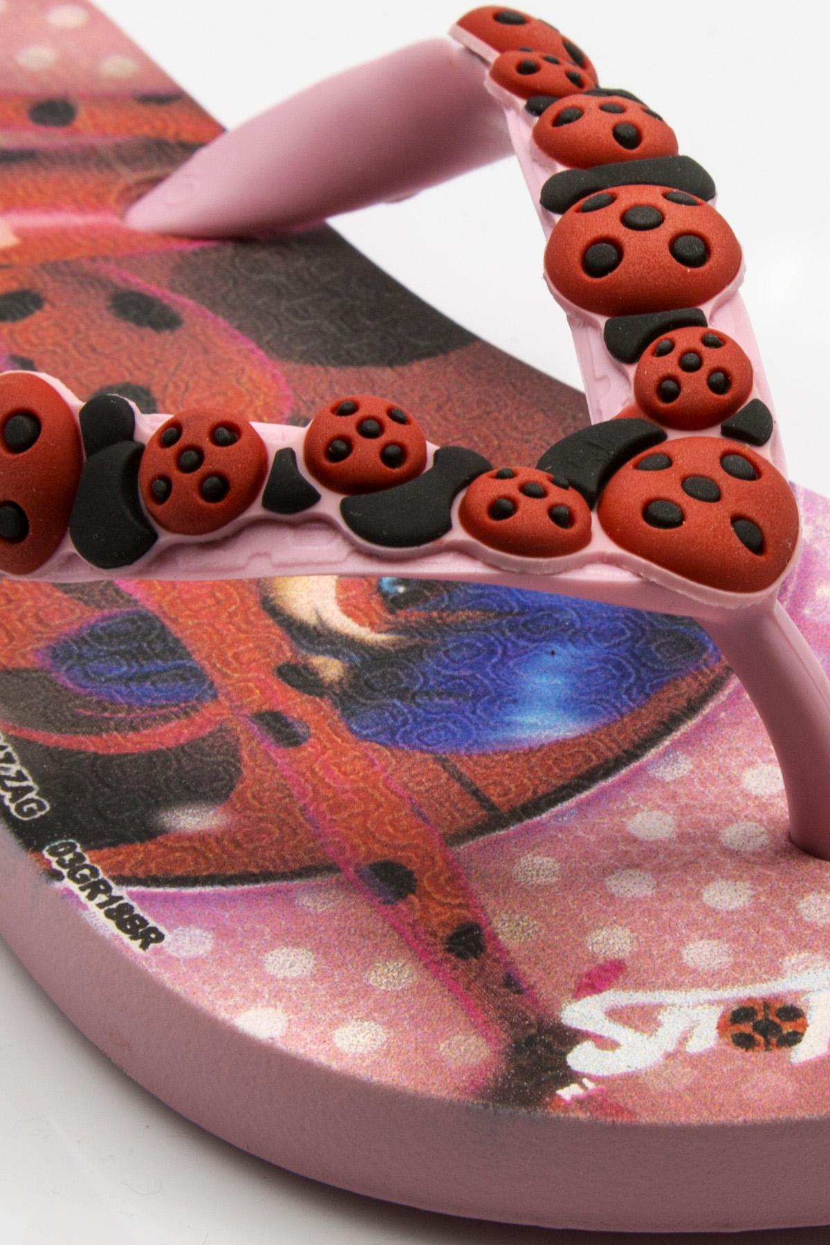 Ladybug Çocuk Parmak Arası Terlik Pembe Kırmızı 30/35