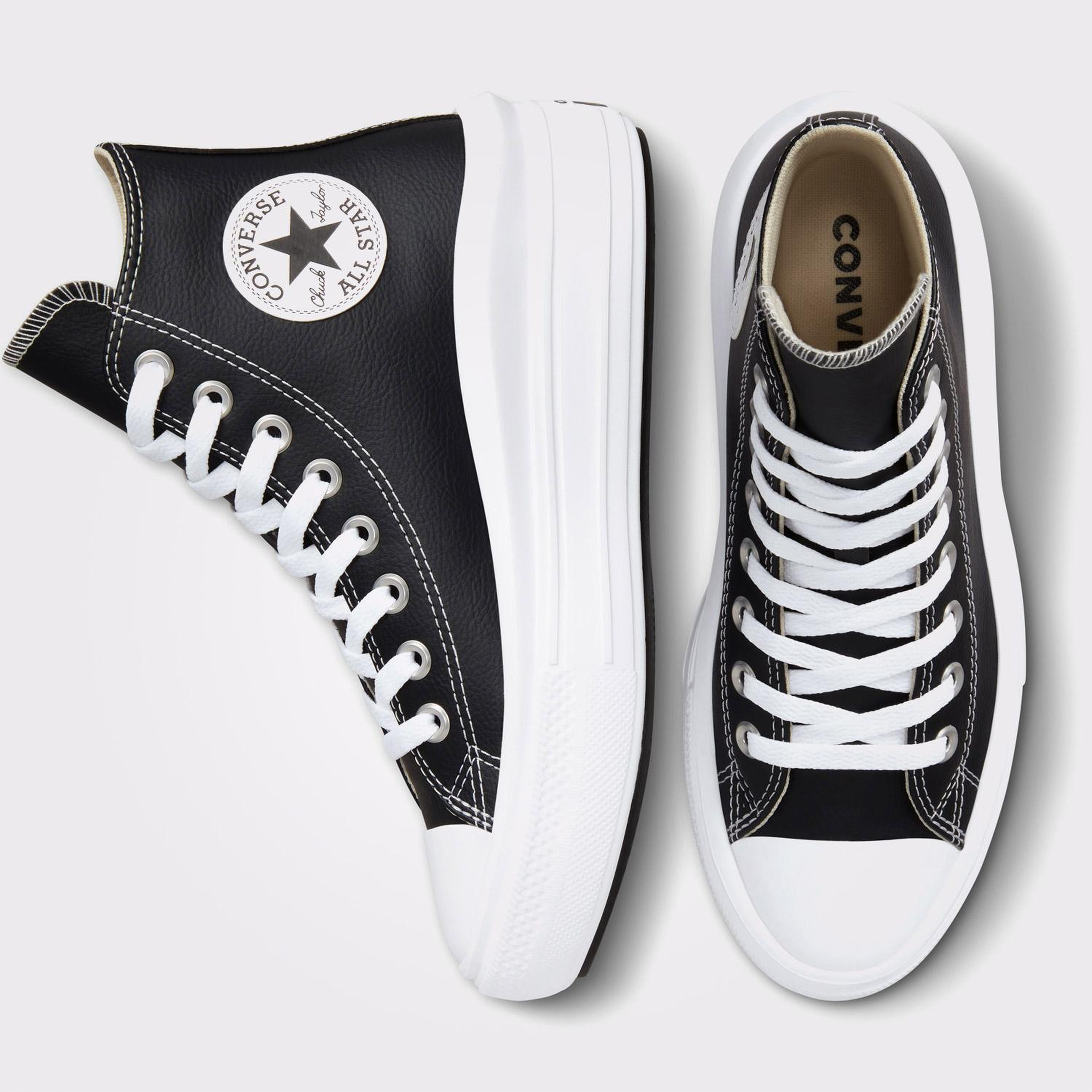 Converse Chuck Taylor All Star Move Platform Foundational Leather Kadın Siyah Sneaker