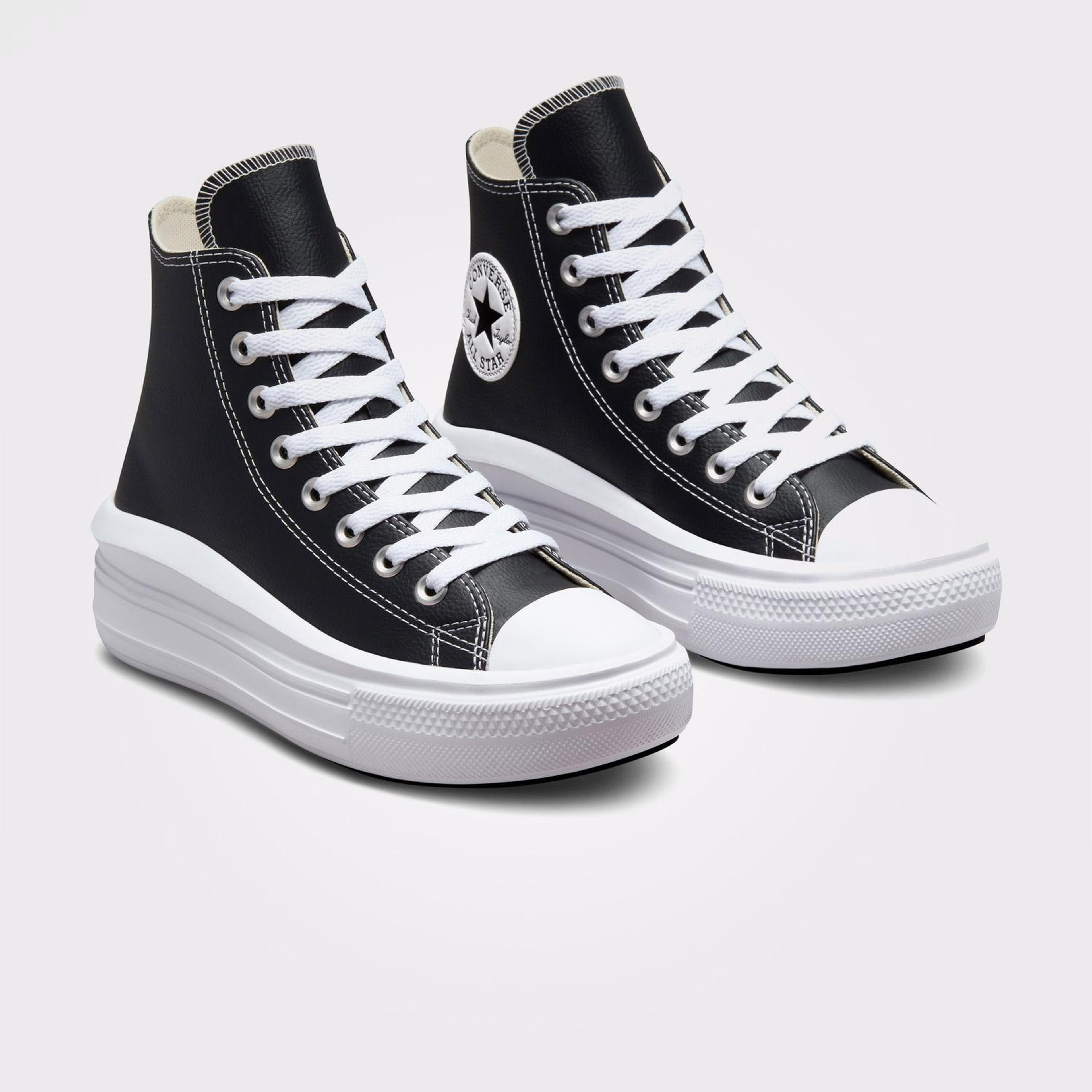 Converse Chuck Taylor All Star Move Platform Foundational Leather Kadın Siyah Sneaker