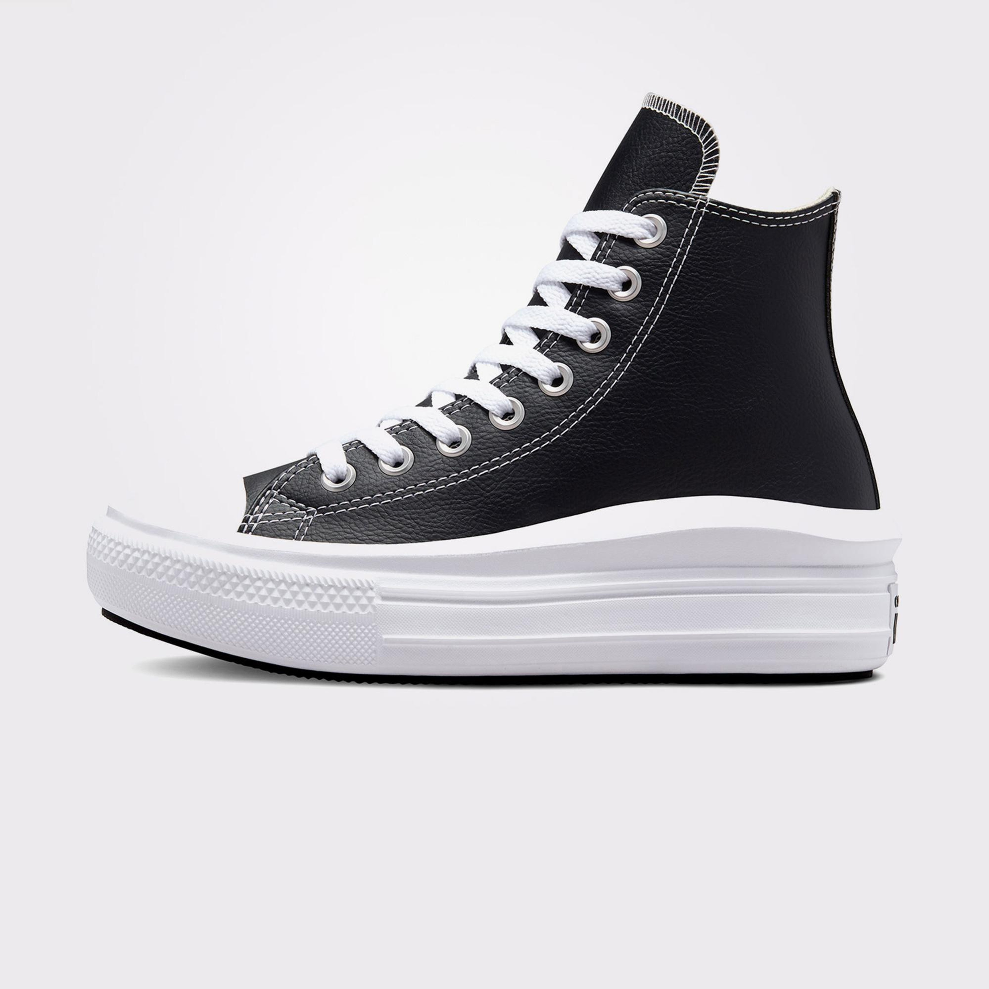 Converse Chuck Taylor All Star Move Platform Foundational Leather Kadın Siyah Sneaker