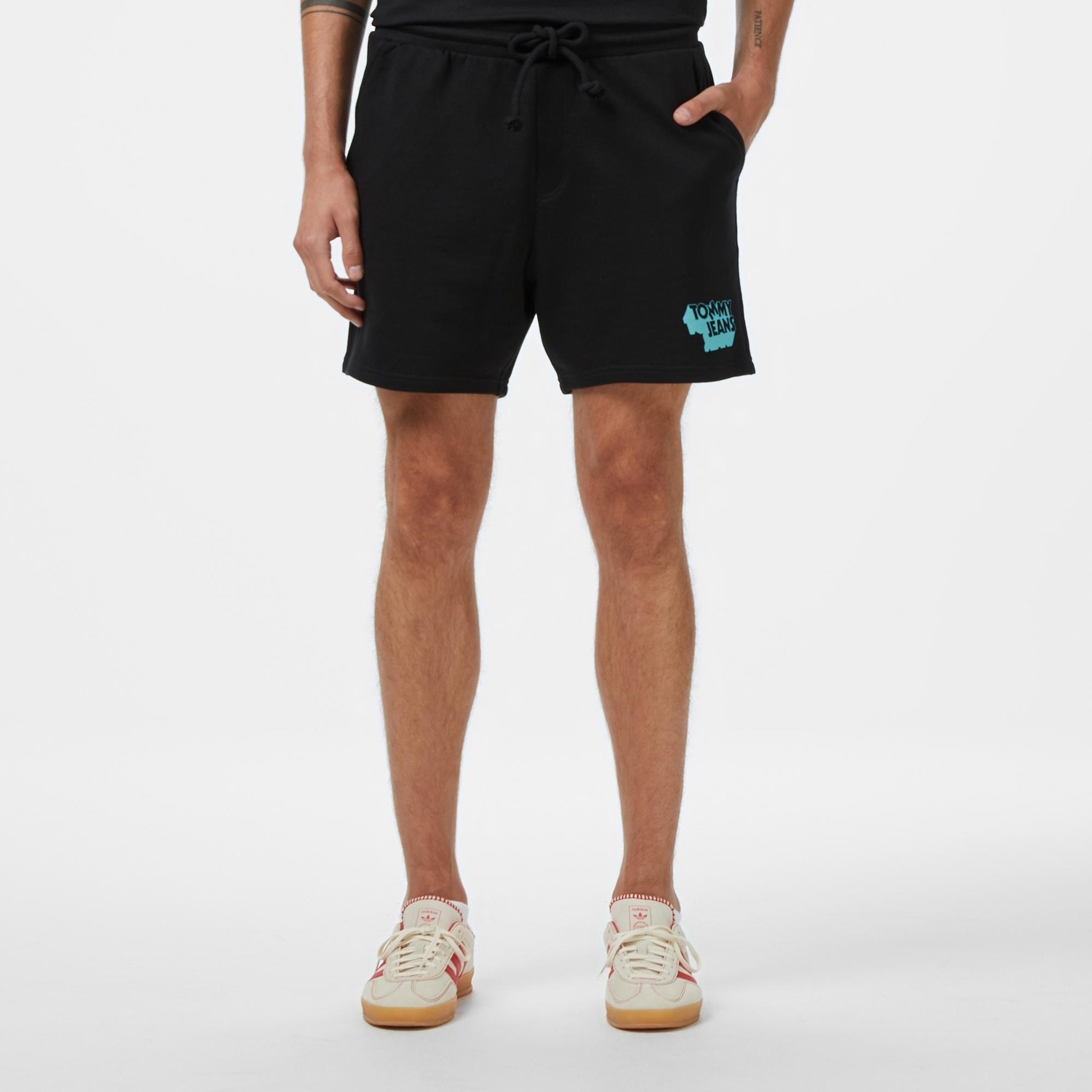 Tommy Jeans Relax Stack Logo Erkek Siyah Şort