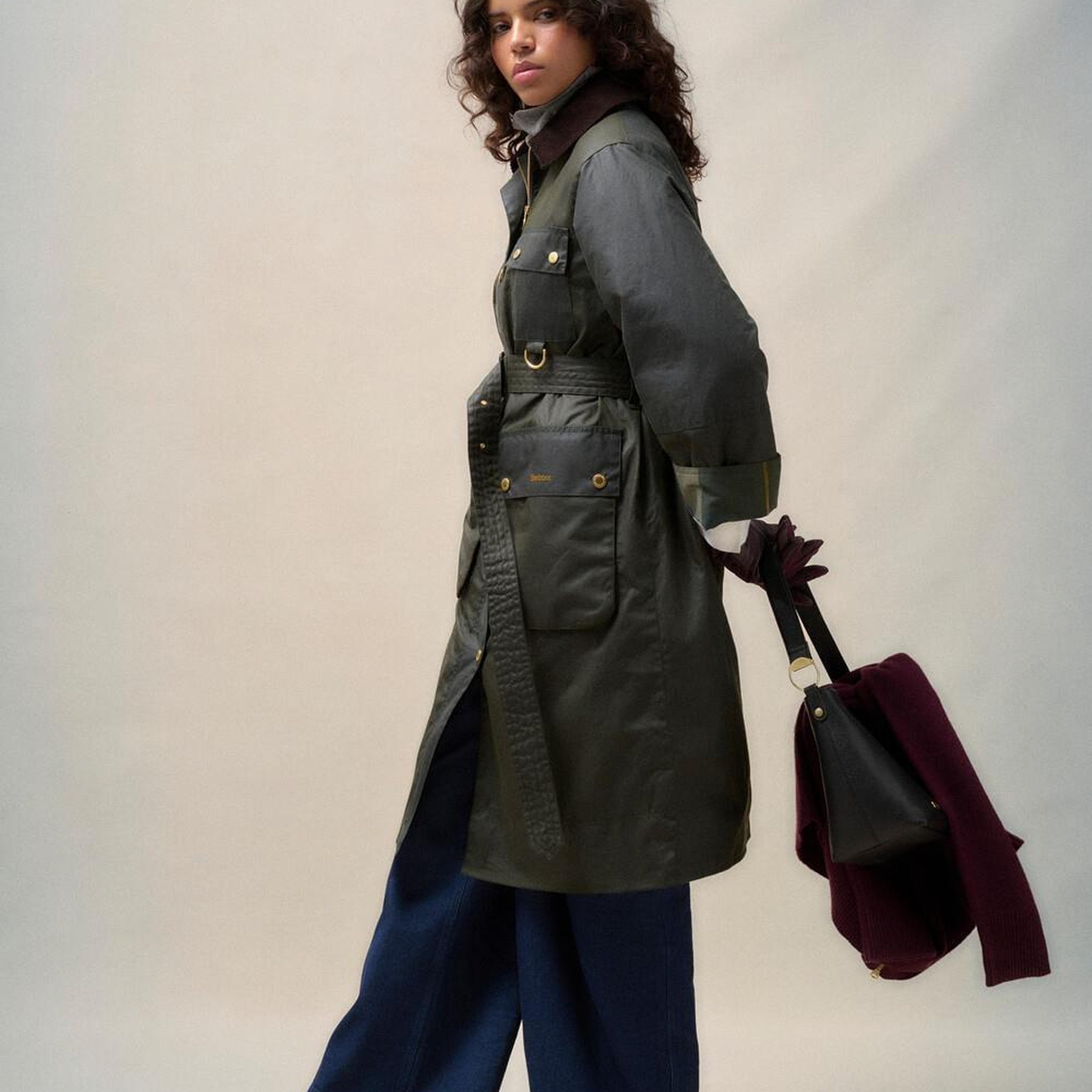 Barbour Cedar Deri Bucket Çanta