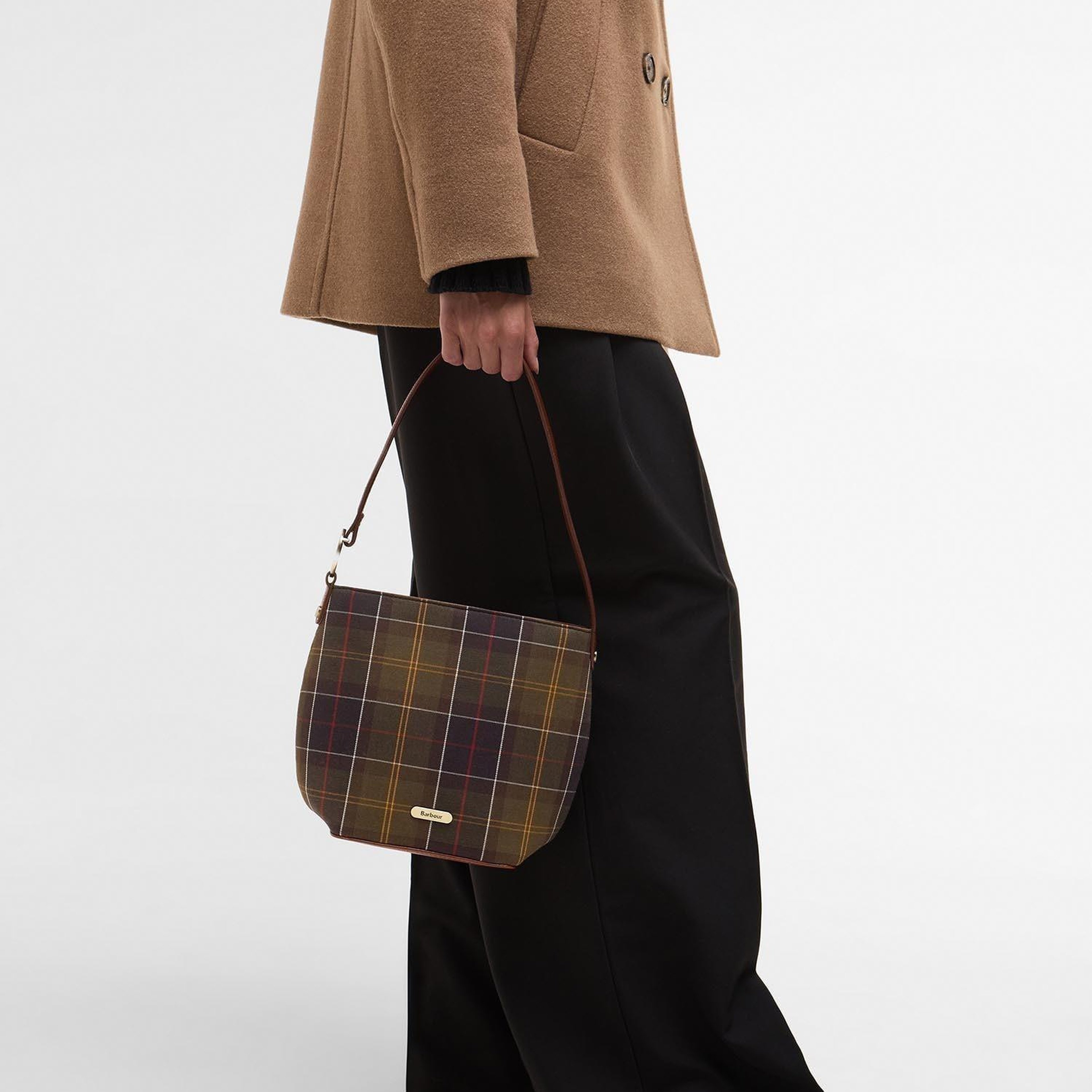 Barbour Cedar Tartan Bucket Kol Çantası