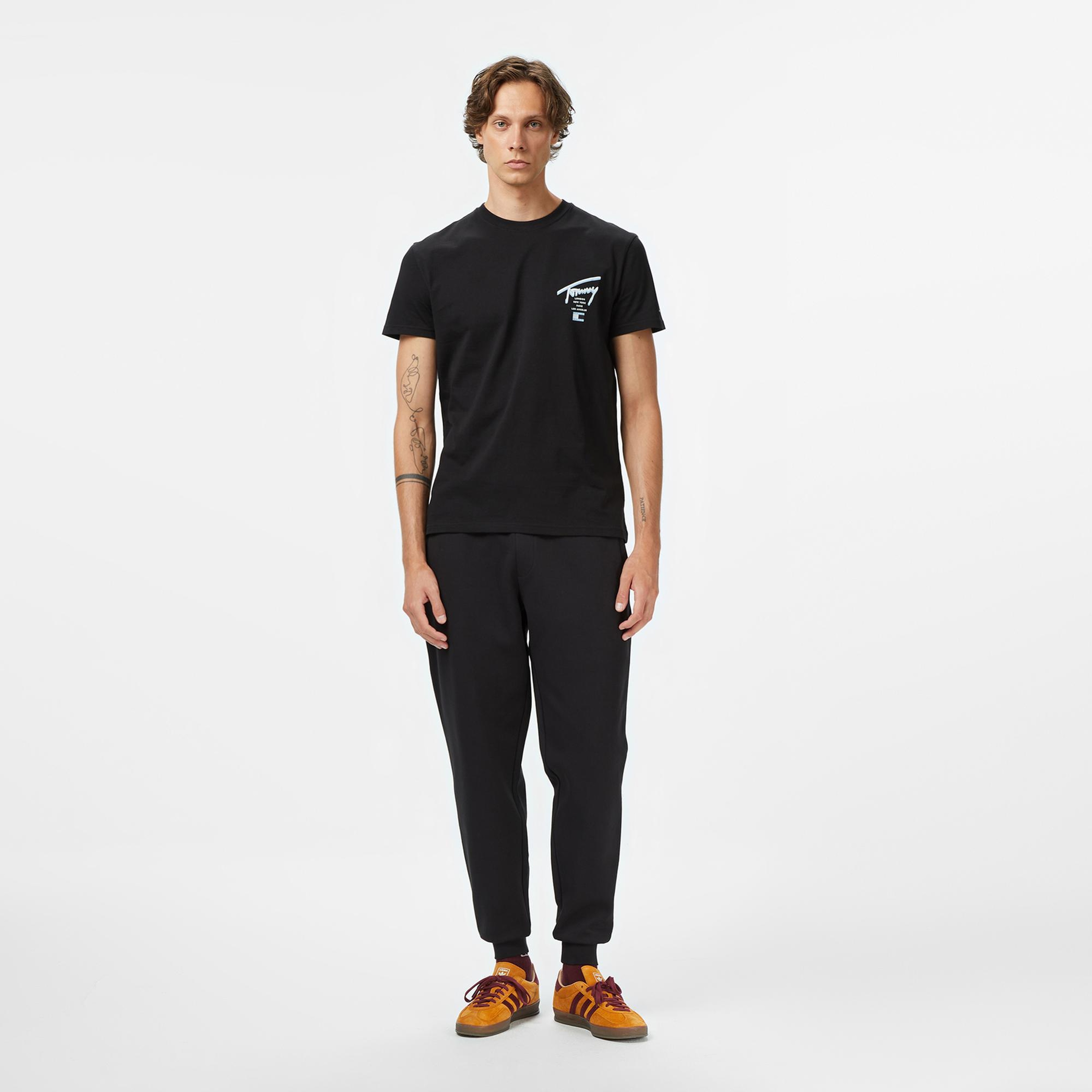 Tommy Hilfiger Essential Intechno Erkek Siyah Eşofman Altı