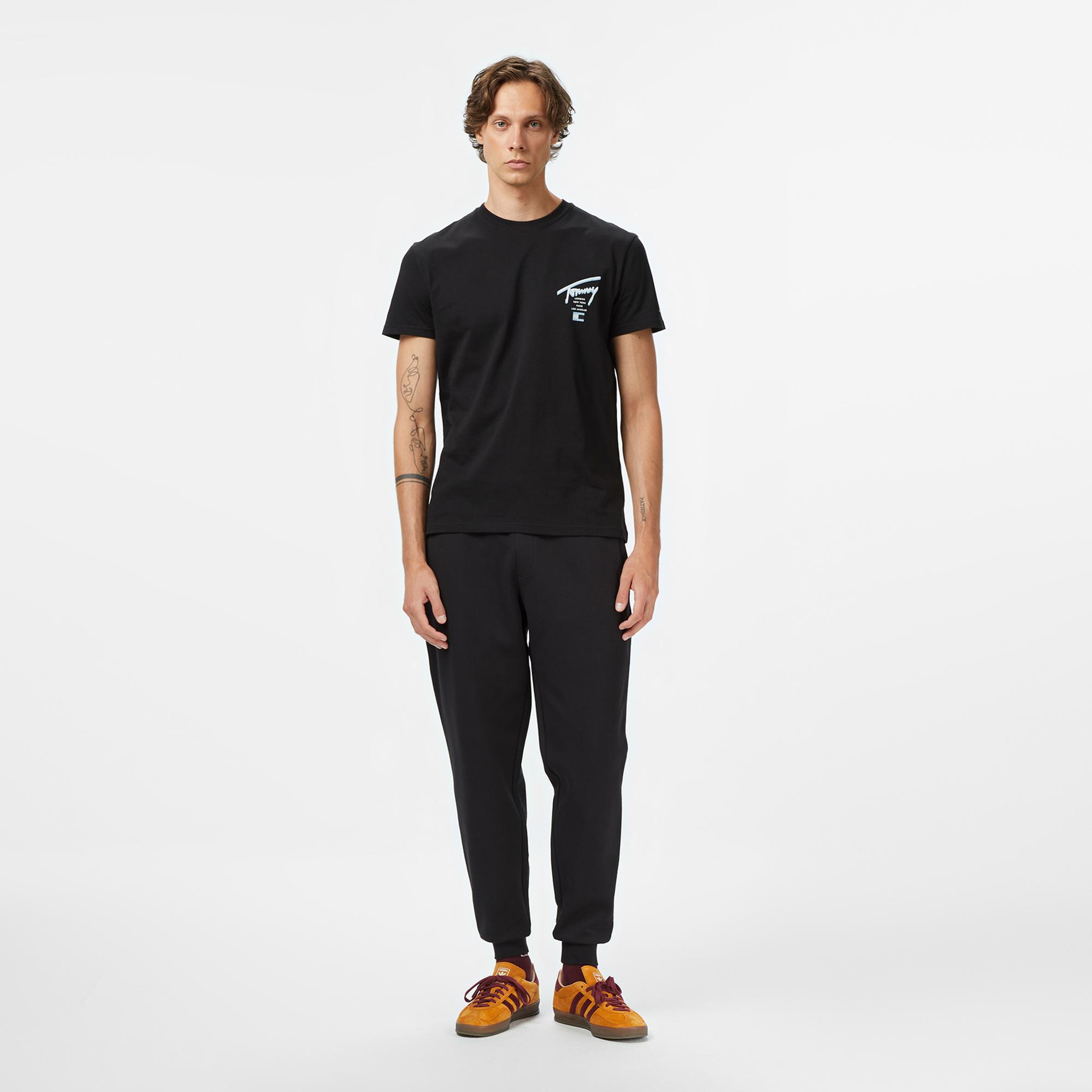 Tommy Hilfiger Essential Intechno Erkek Siyah Eşofman Altı