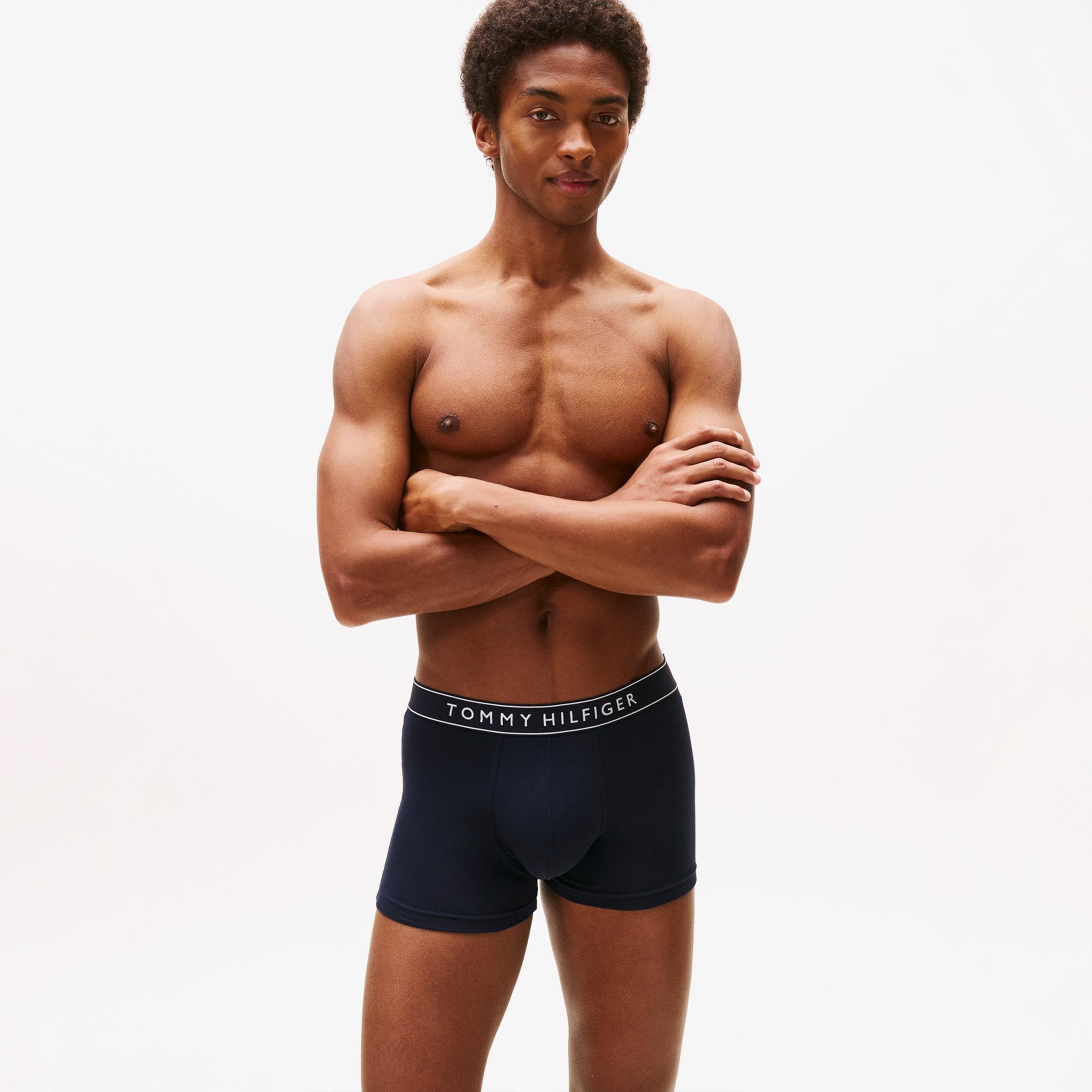 Tommy Hilfiger Trunk Erkek 3'lü Lacivert Boxer