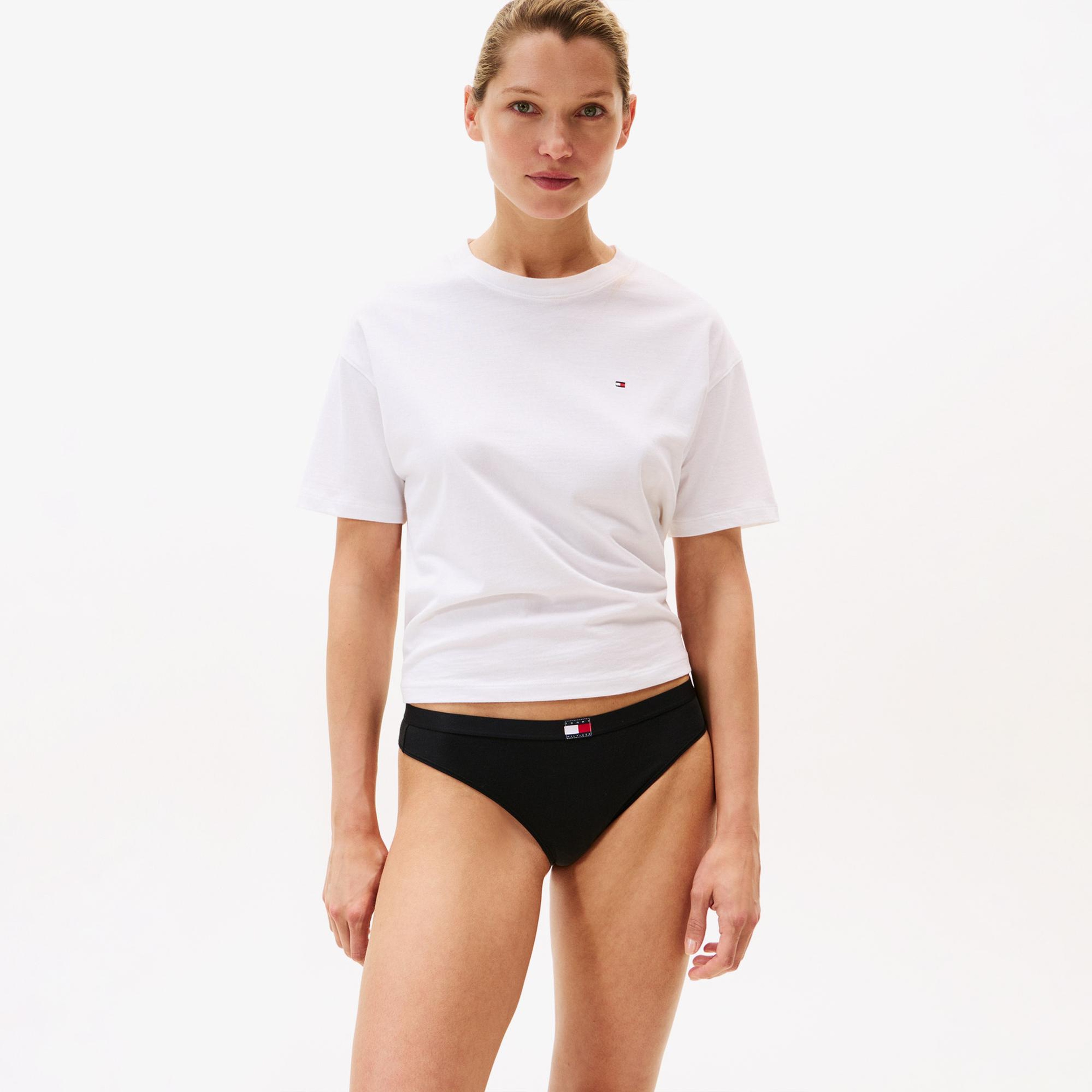 Tommy Hilfiger Thong Kadın 3'Lü Siyah Külot