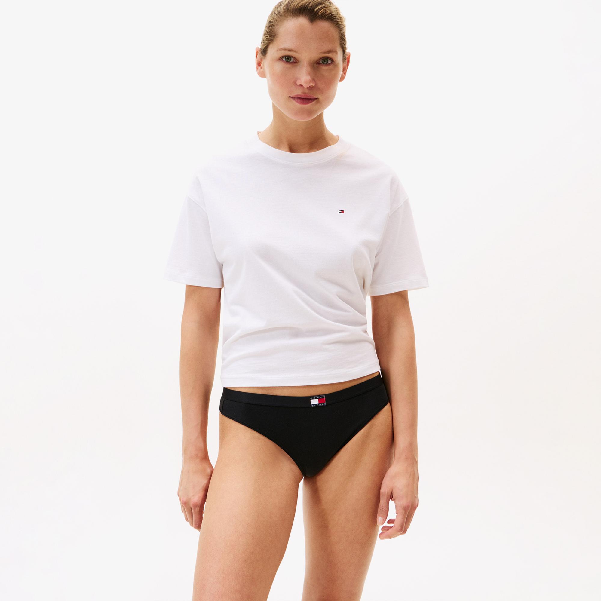 Tommy Hilfiger Thong Kadın 3'Lü Siyah Külot