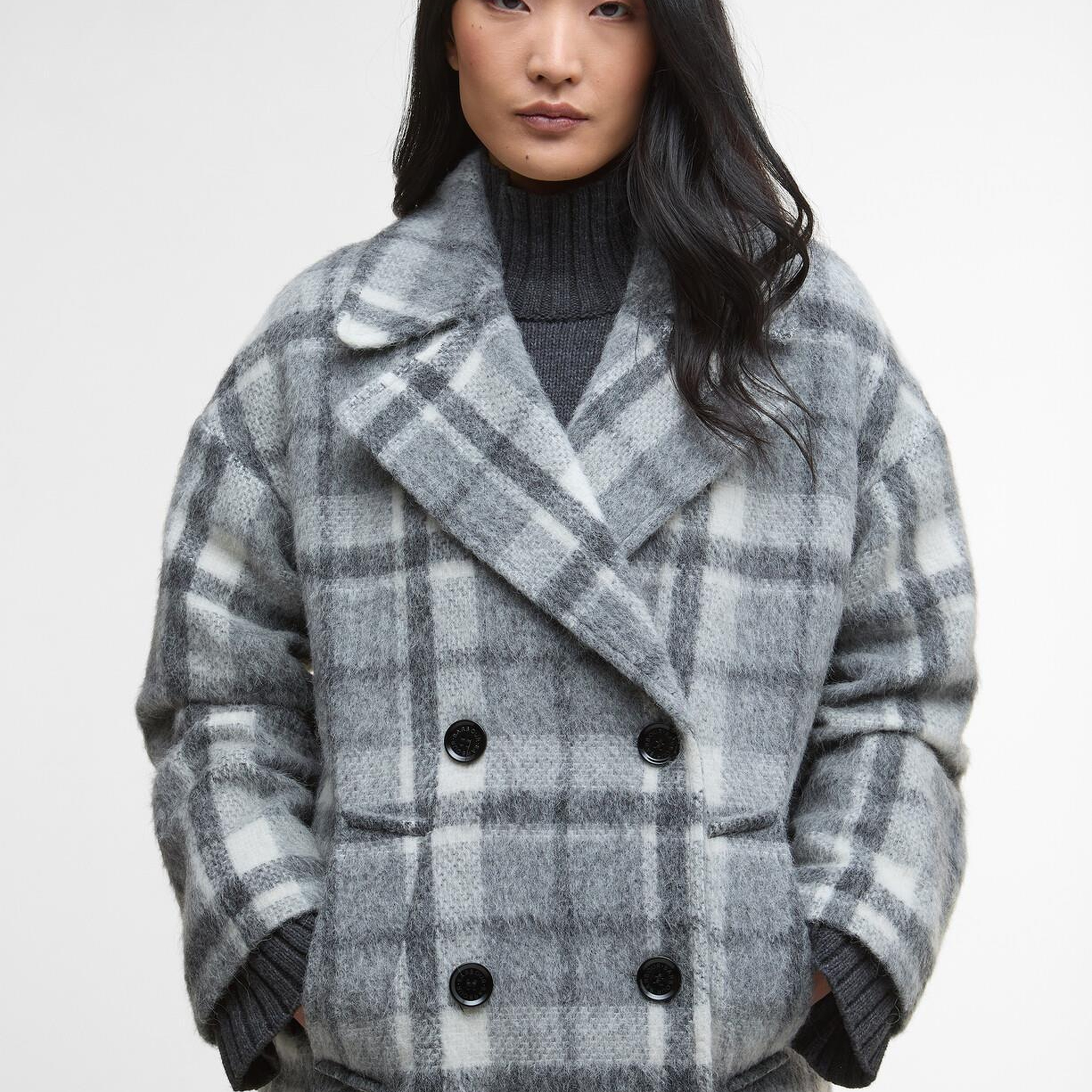 Barbour Beattie Double Breasted Wool Palto