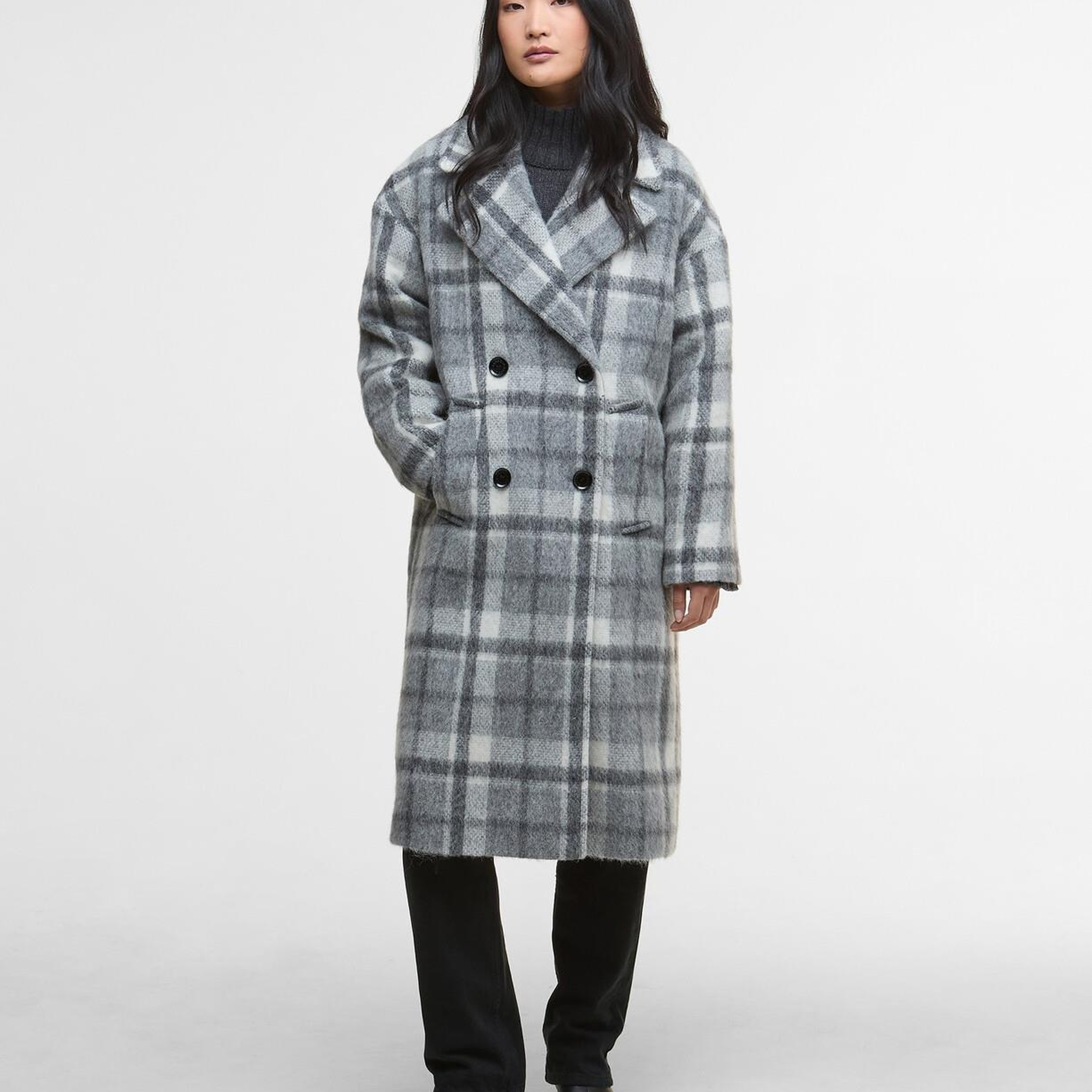 Barbour Beattie Double Breasted Wool Palto