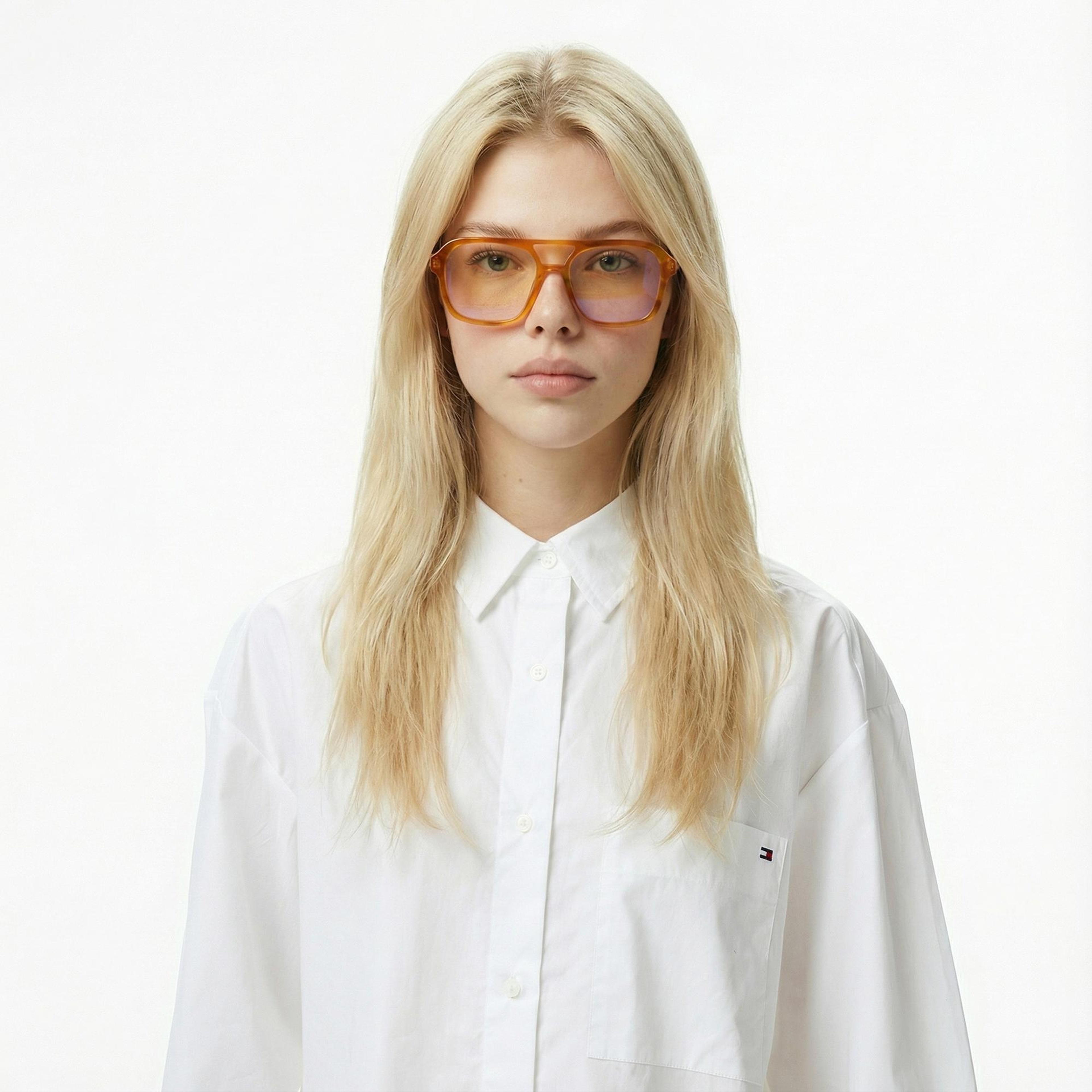 Tommy Hilfiger Essentials Poplin New Easy Kadın Beyaz Gömlek