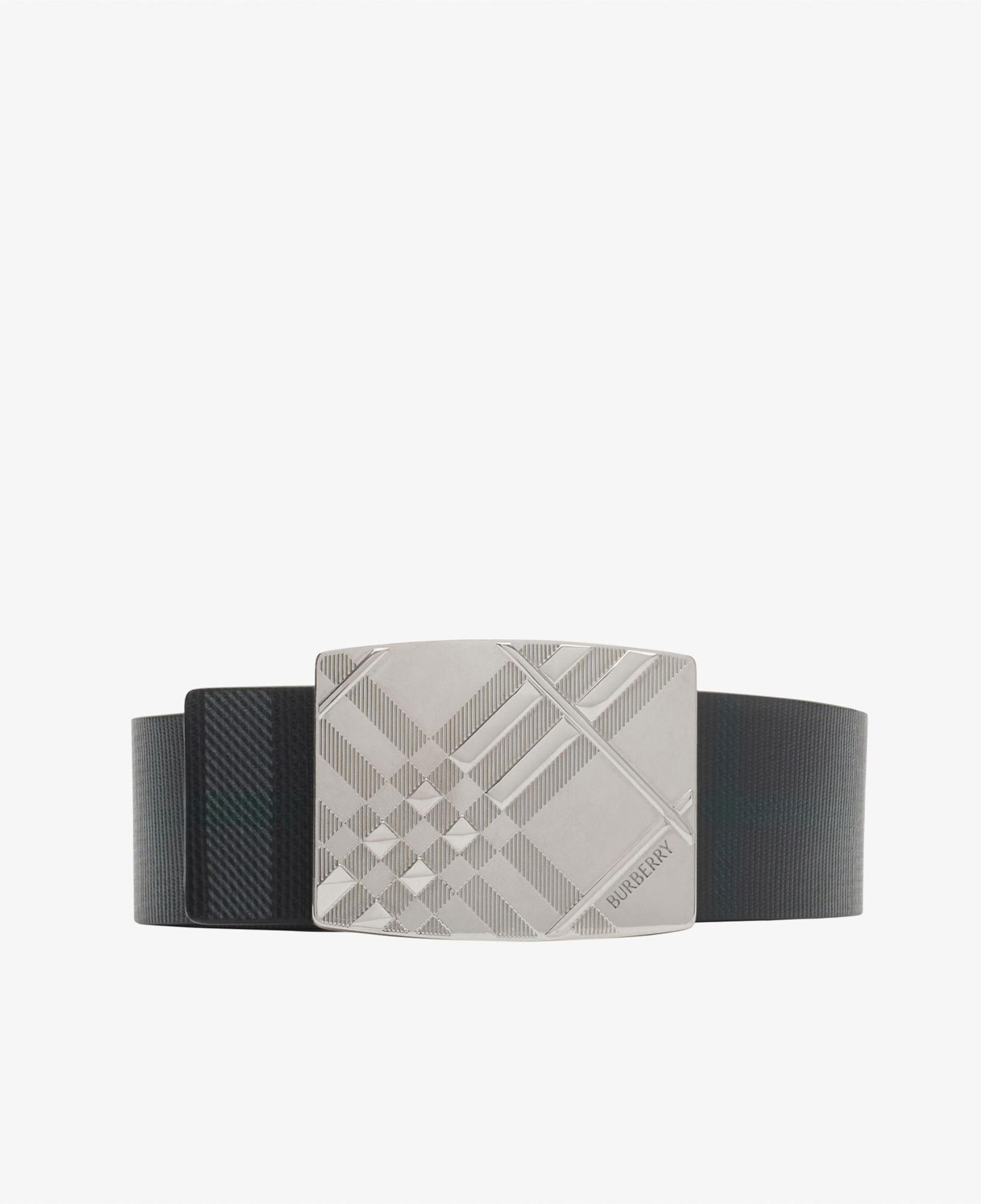 Burberry Check Engraved 35Mm Erkek Siyah Kemer