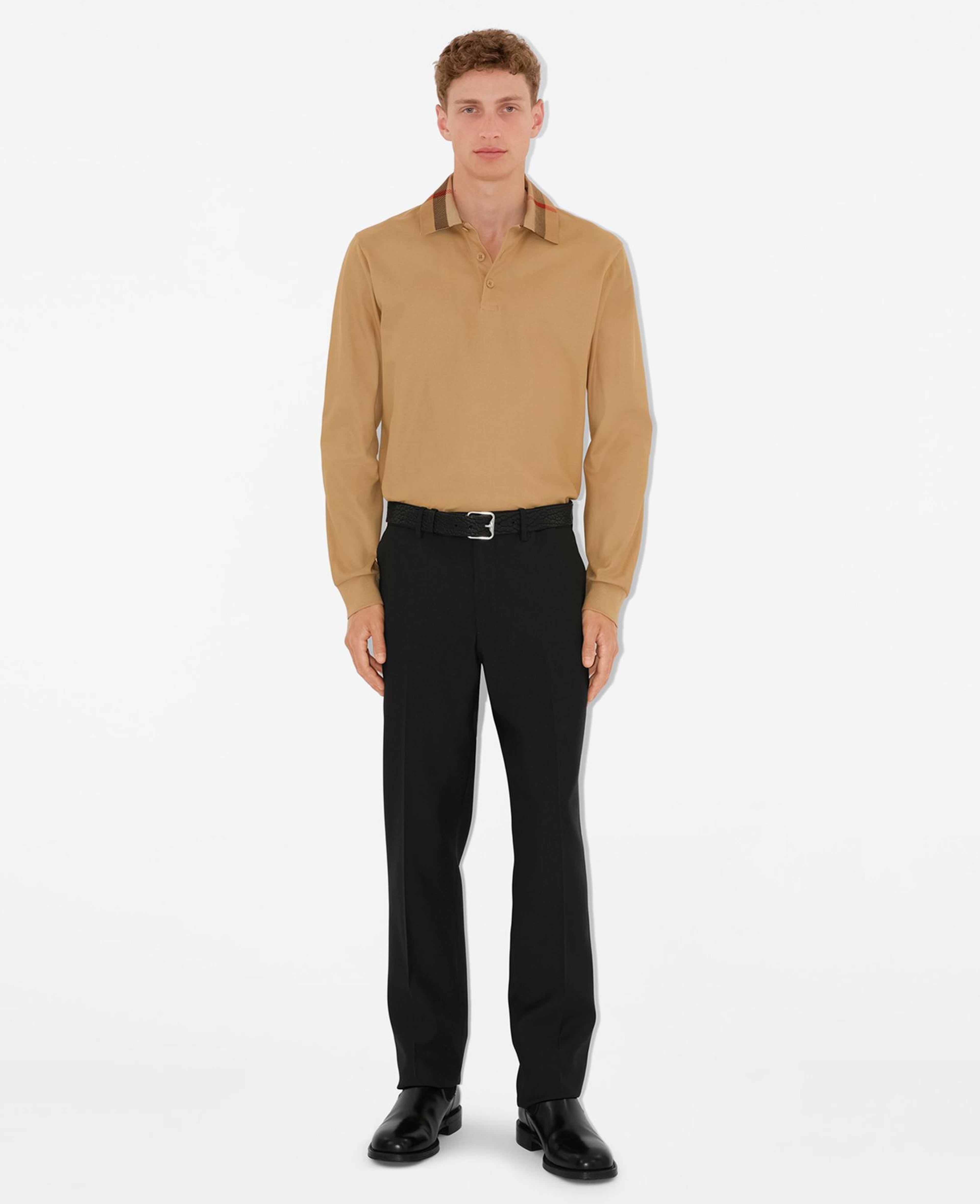 Burberry Pamuklu Erkek Bej Polo